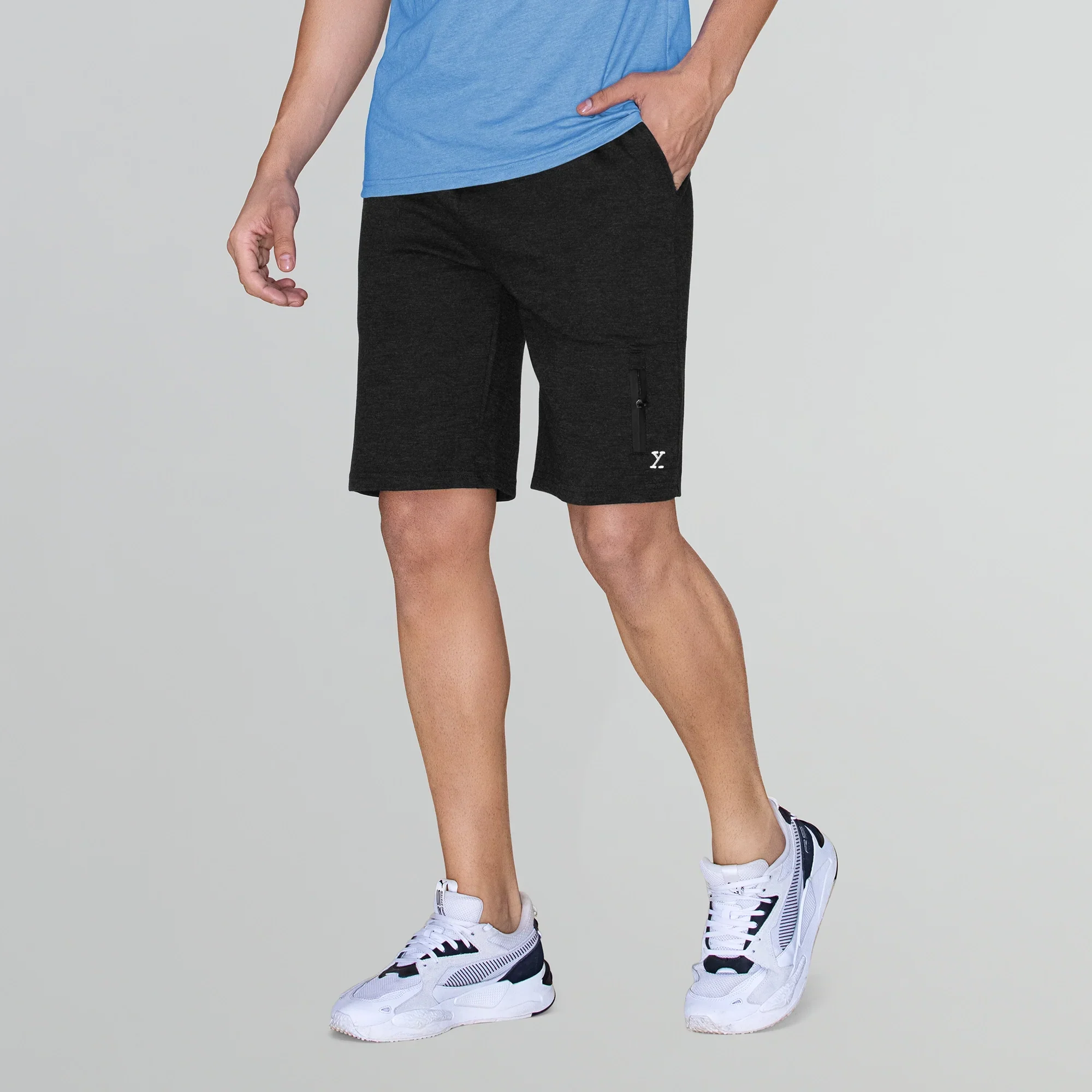 Hype Cotton Rich Shorts Pitch Black - Image 3