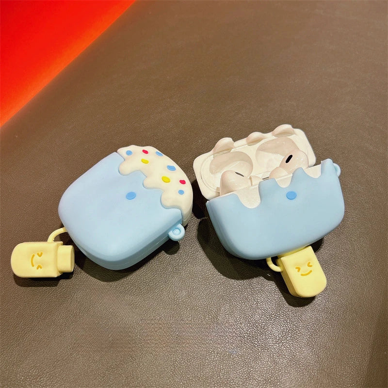 Ice Cream AirPods Case & Cover – Silicone Cone Design with Hook | Coverner India - Image 2