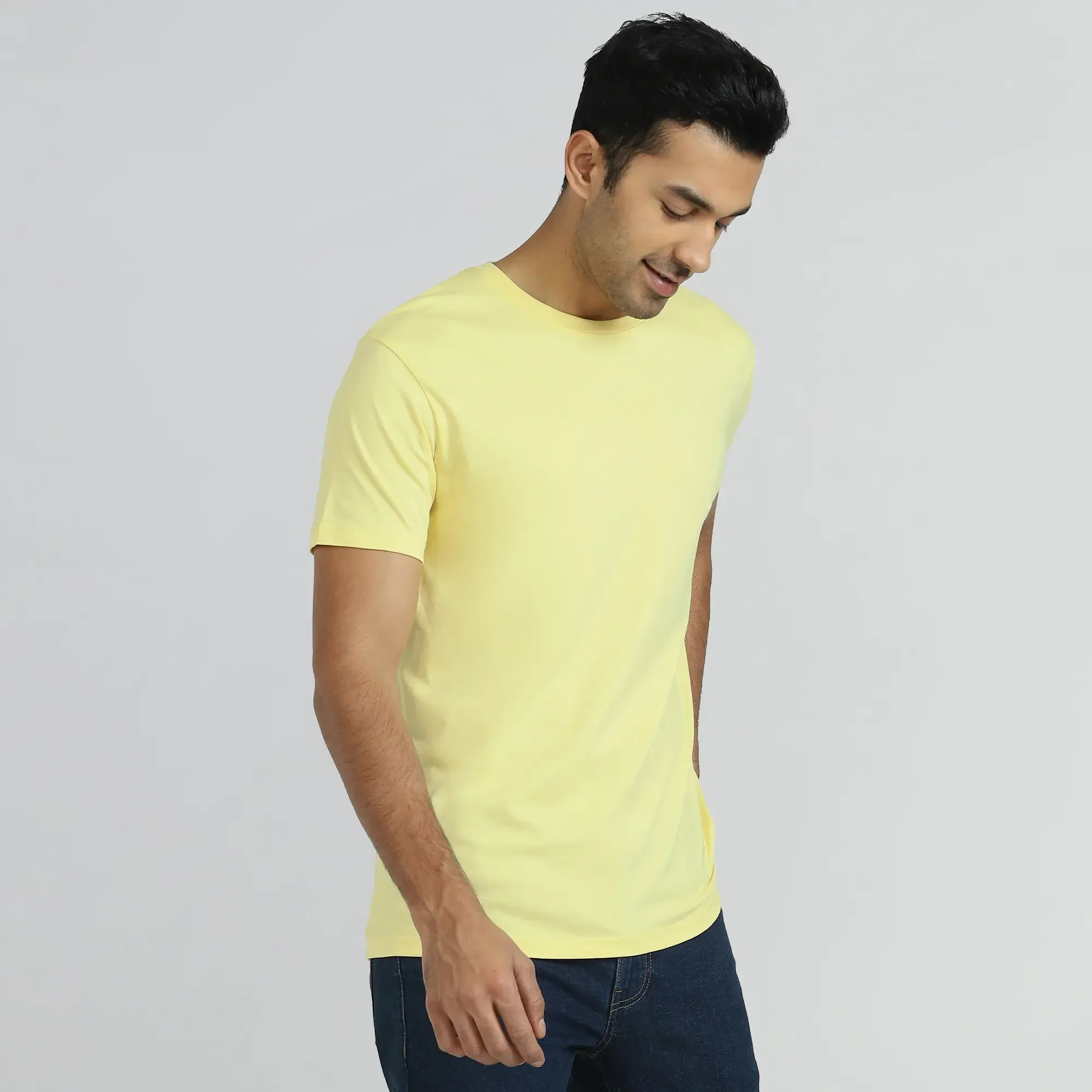 Iconique Supima Cotton T-shirt Butter Yellow - Image 4