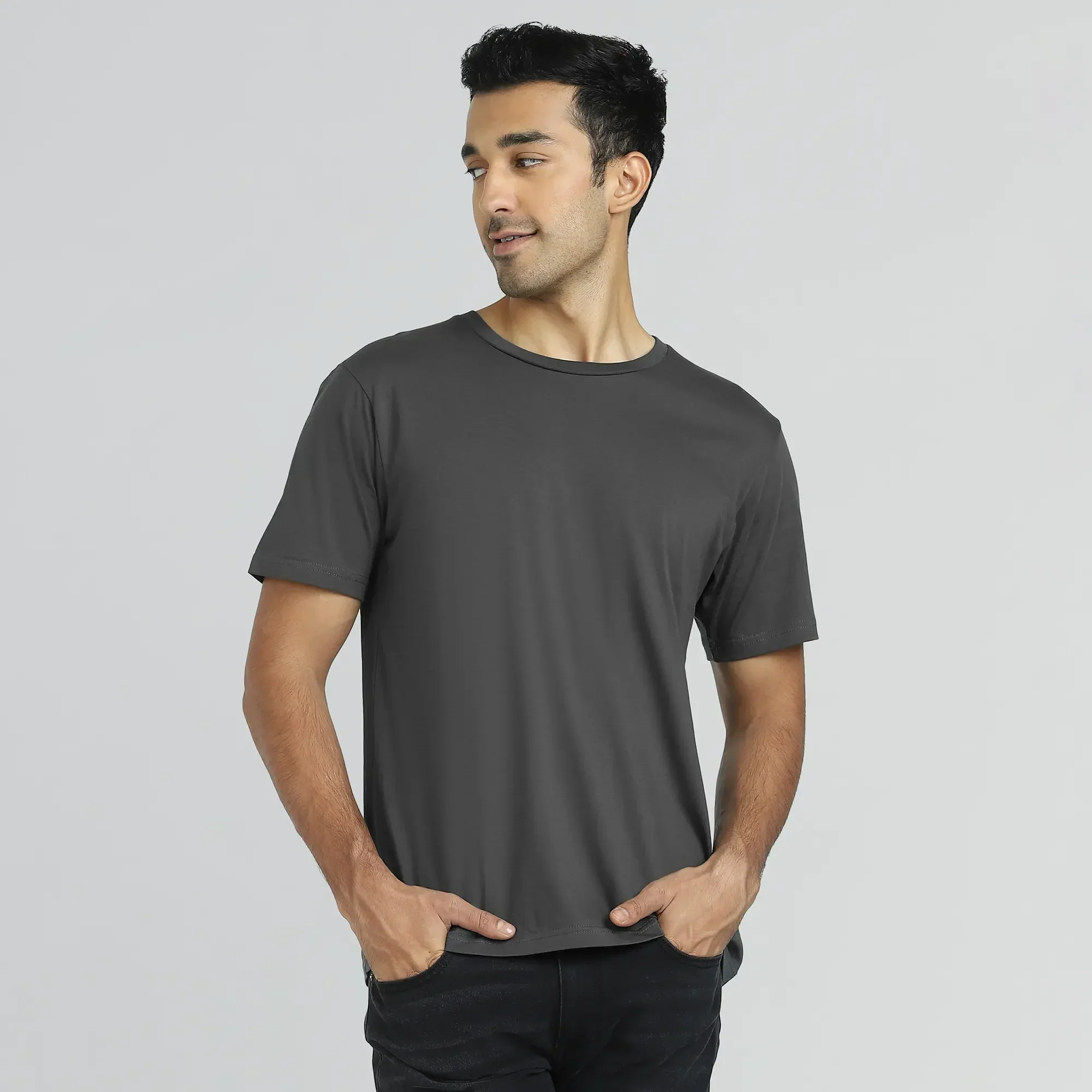 Iconique Supima Cotton T-shirt Graphite Grey - Image 4