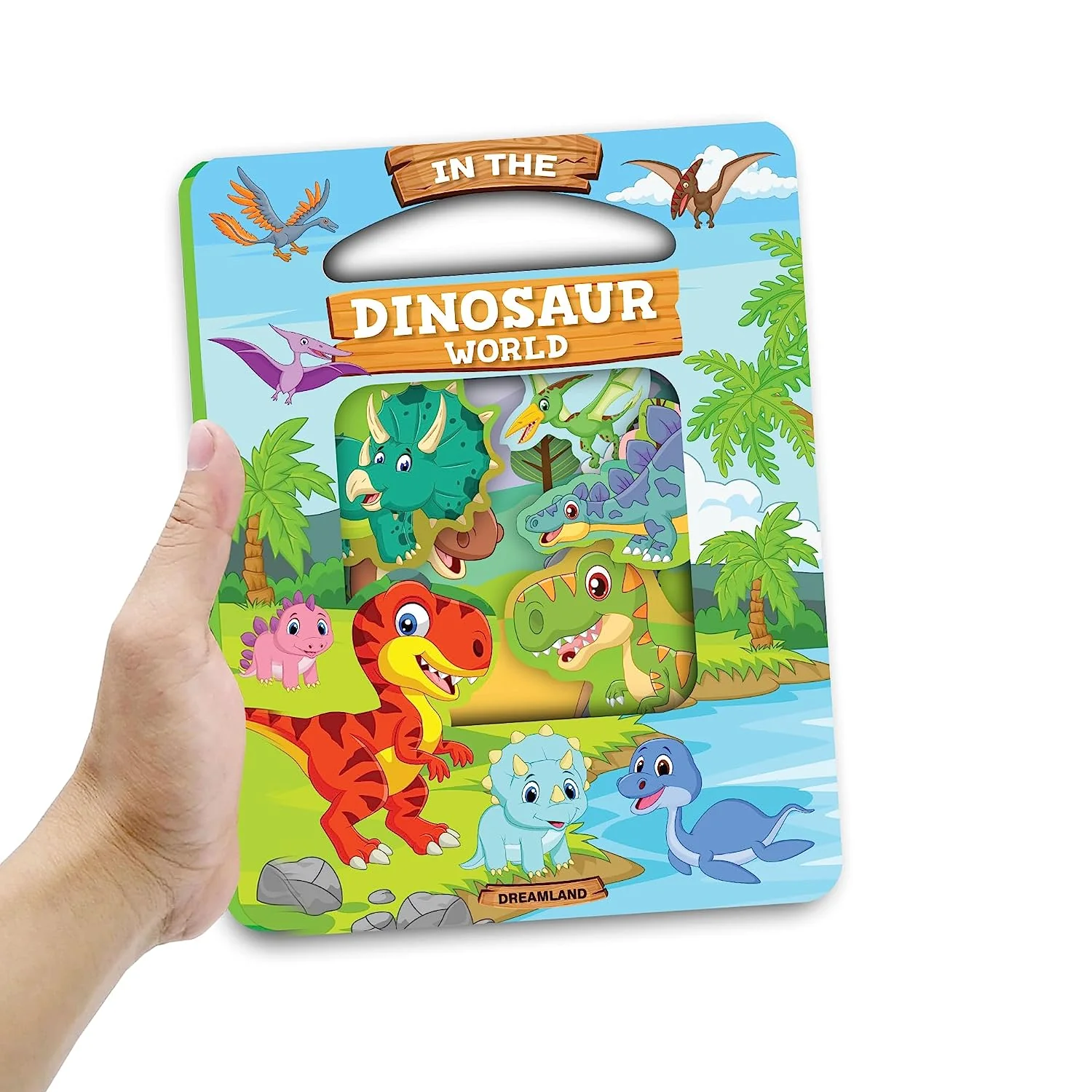 In the Dinosaurs World Die Cut Window Board Book for Kids Age 3+ | Die Cut Shape Early Learning Picture Board Book - Image 2