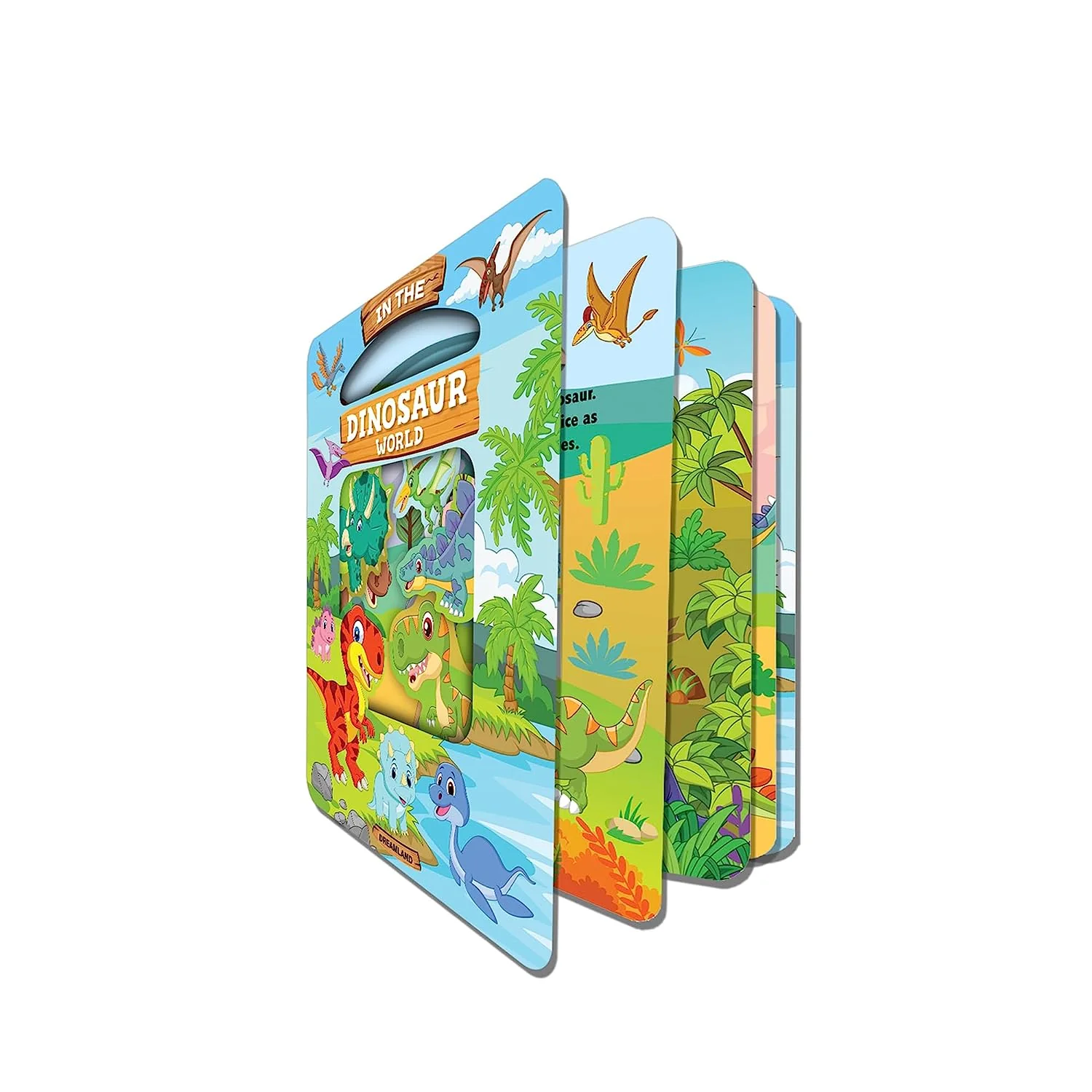 In the Dinosaurs World Die Cut Window Board Book for Kids Age 3+ | Die Cut Shape Early Learning Picture Board Book - Image 4