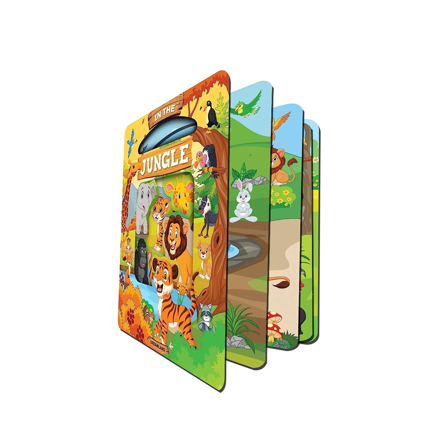 In the Jungle Die Cut Window Board Book for Kids Age 3+ | Die Cut Shape Early Learning Picture Board Book - Image 4