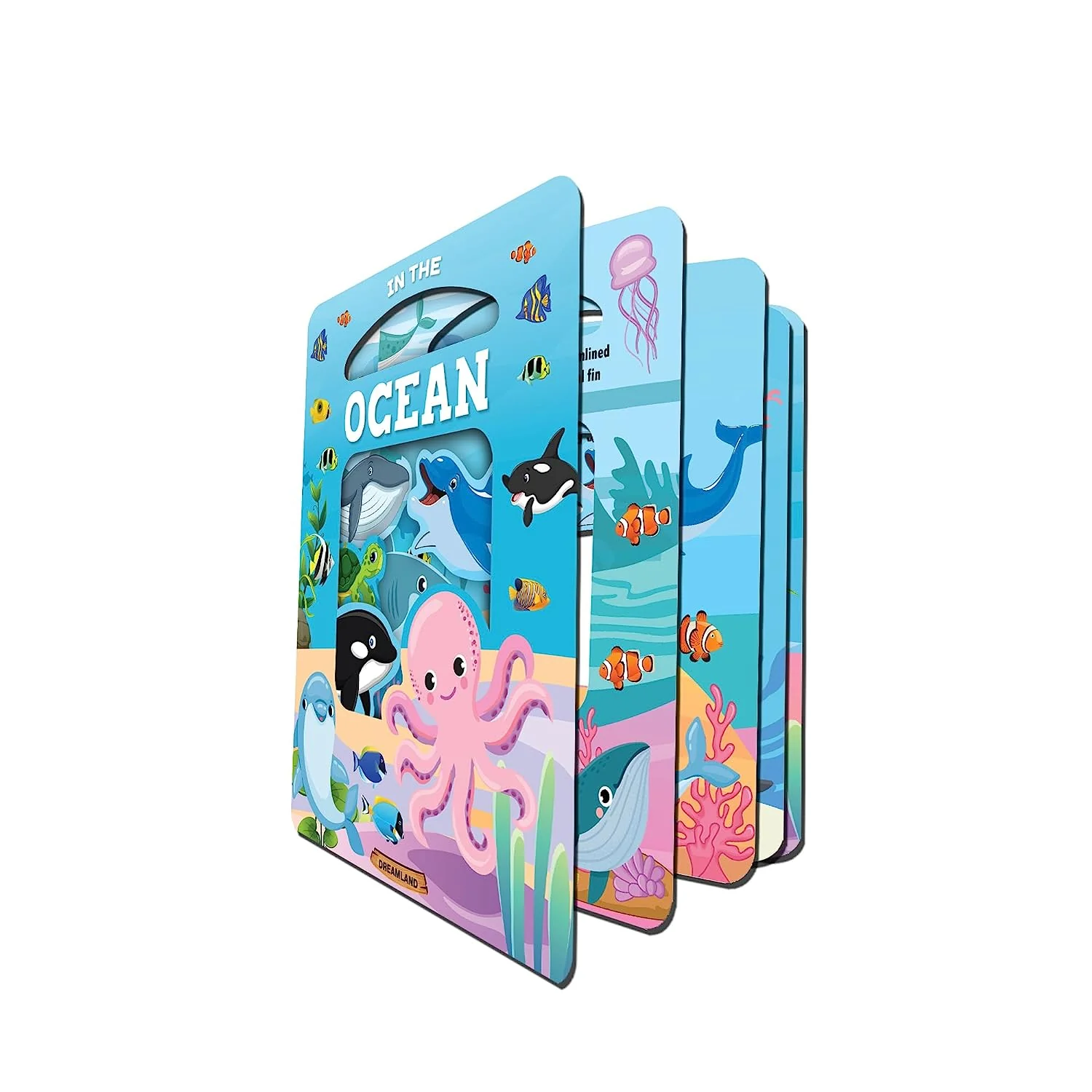 In the Ocean Die Cut Window Board Book for Kids Age 3+ | Die Cut Shape Early Learning Picture Board Book - Image 4