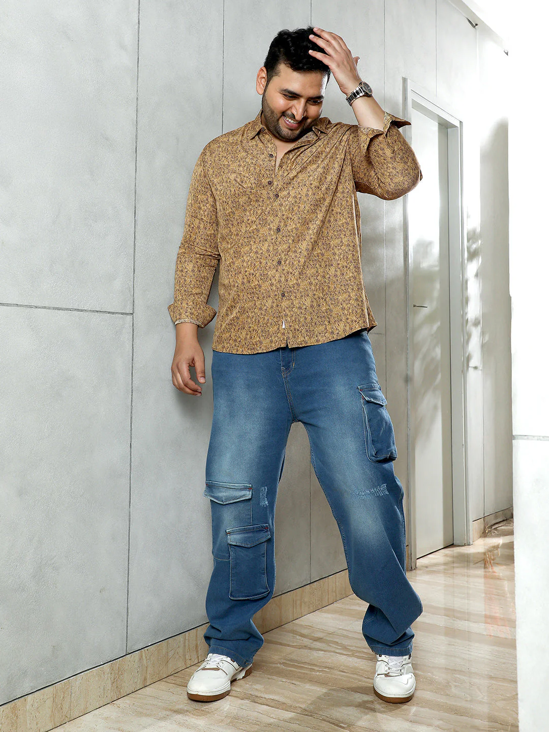 Indie Floral-Motif Imprint Shirt - Image 5