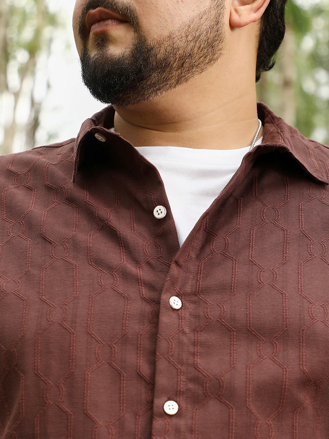 Indie-Geometric Jacquard Shirt - Image 7