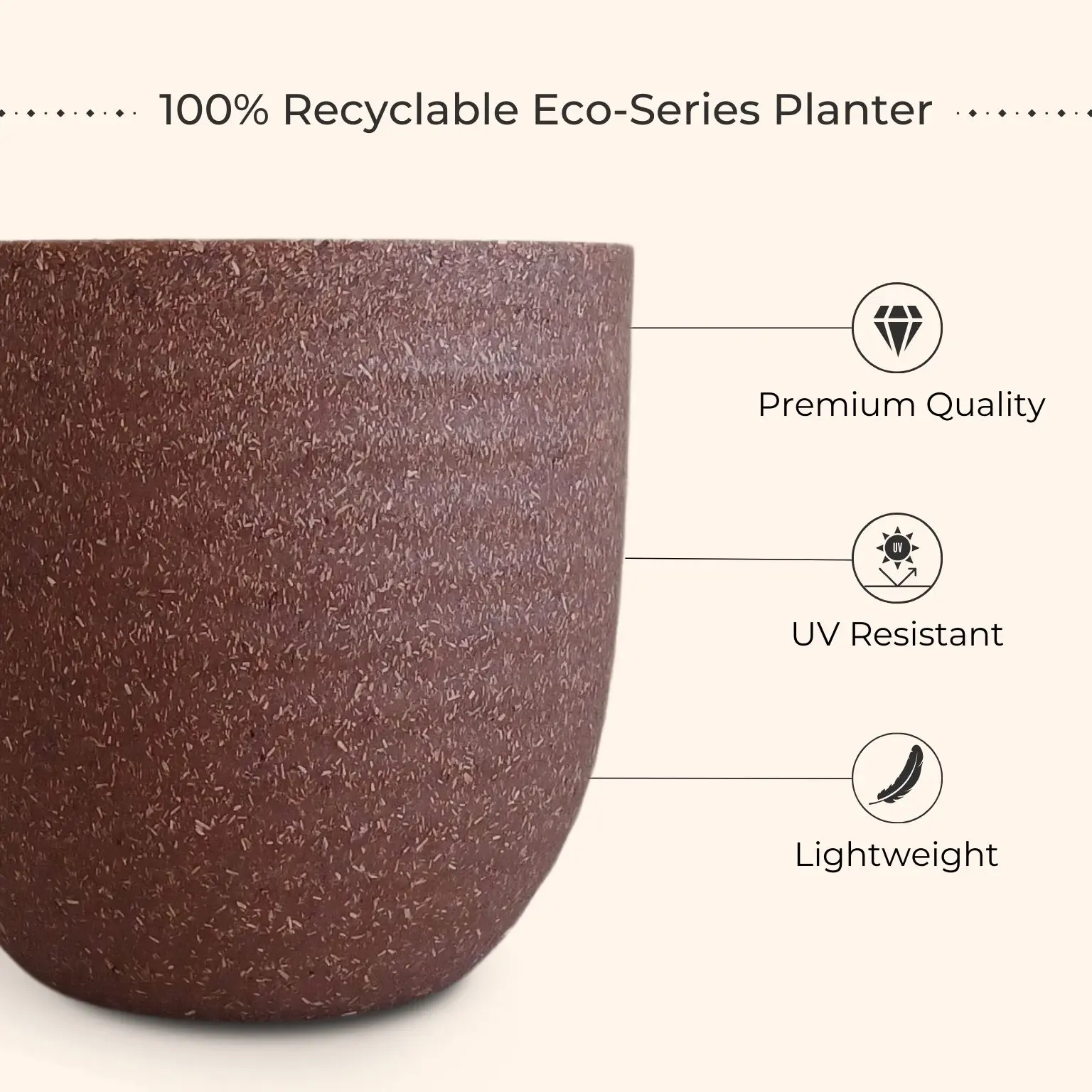 Indoor Small Pots (Brown) - Set of 3 - Image 4