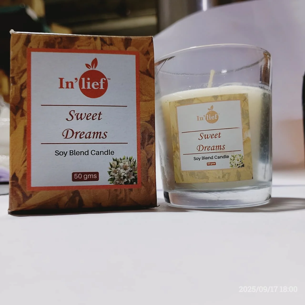 In'lief Shot Glass Candle | Sweet Dreams | 50gms - Image 2