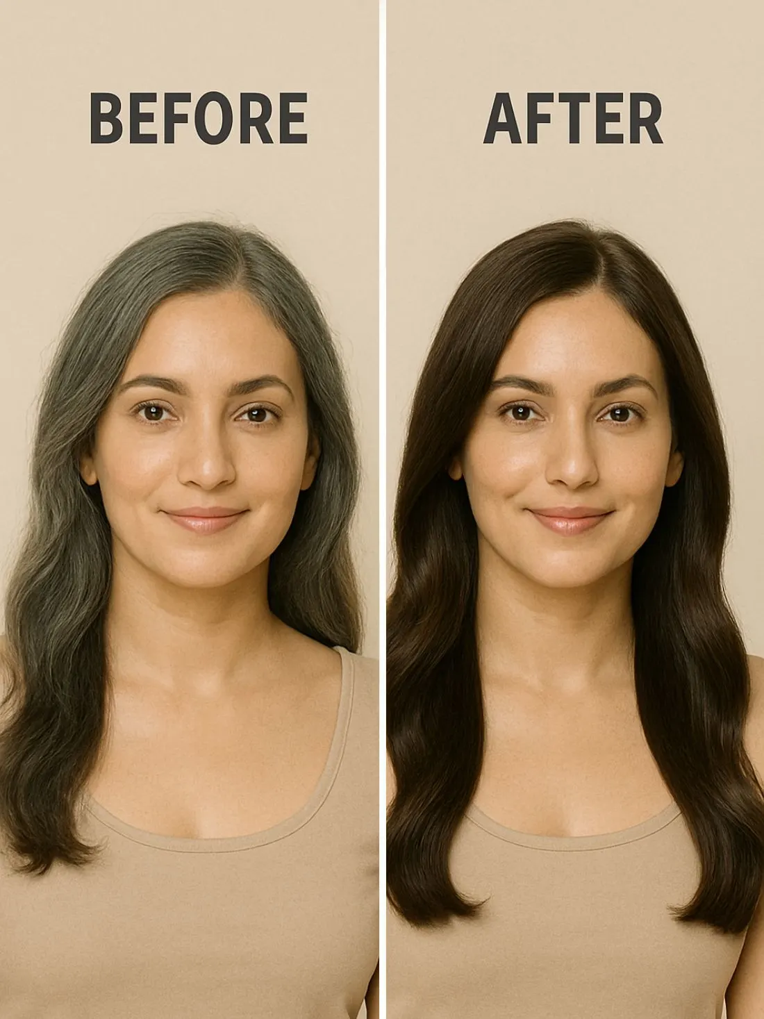 Instant Brown Hair Colouring Shampoo + Conditioner - 75gm(No Paraben , No Ammonia , Lasts 3-4 Weeks) - Image 2