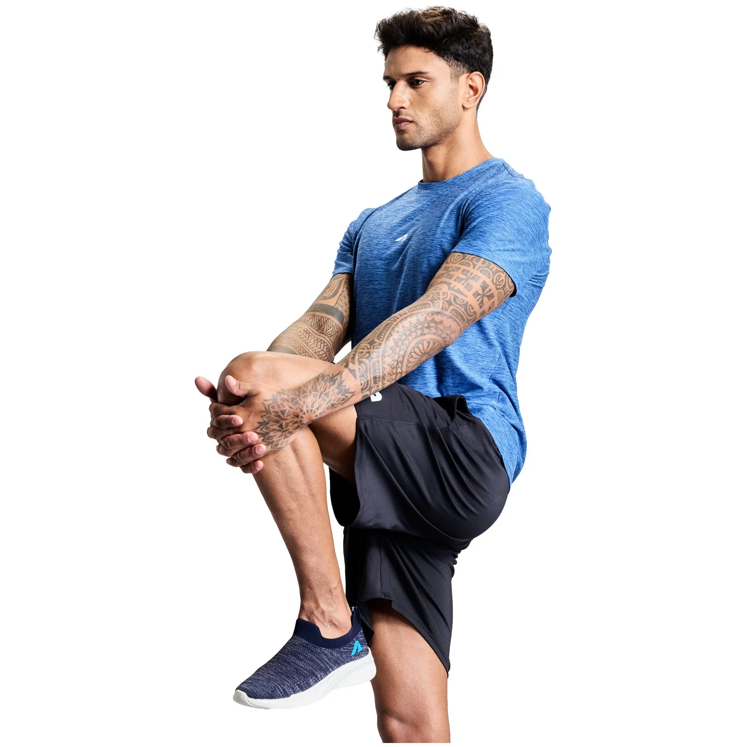 Intense Mens Tee - Melange Blue - Image 2