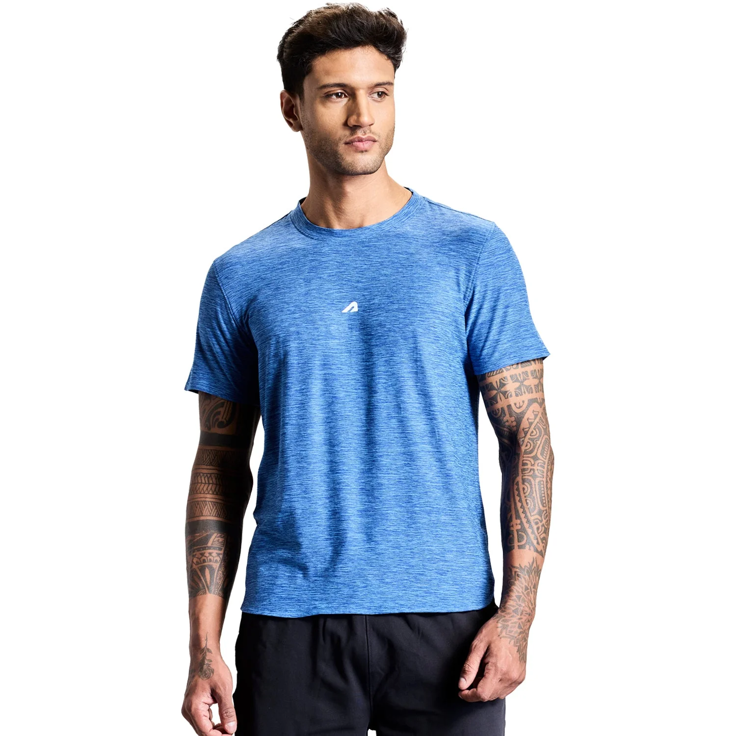 Intense Mens Tee - Melange Blue - Image 33