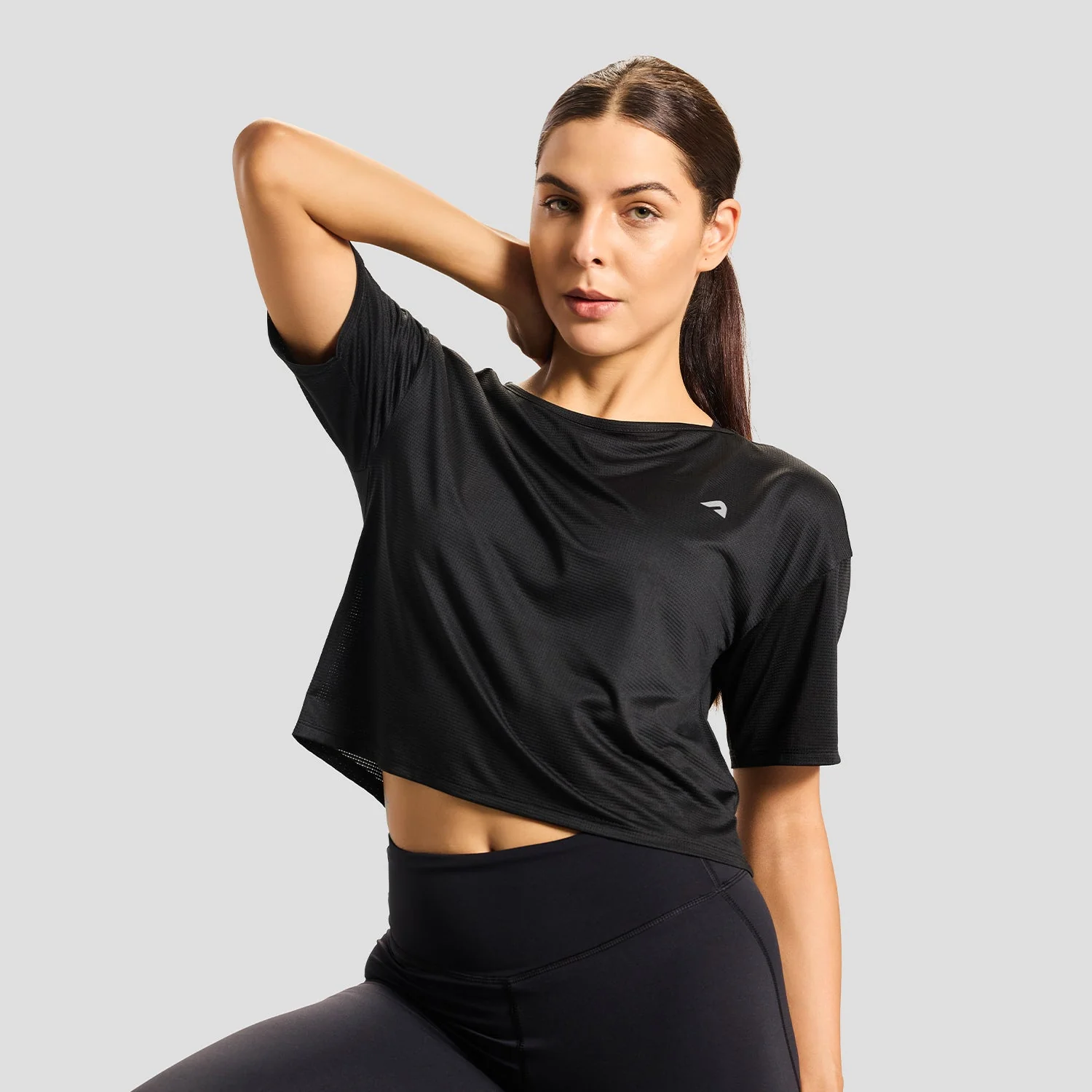 Intense Womens Cropped Tee - Black - Image 10