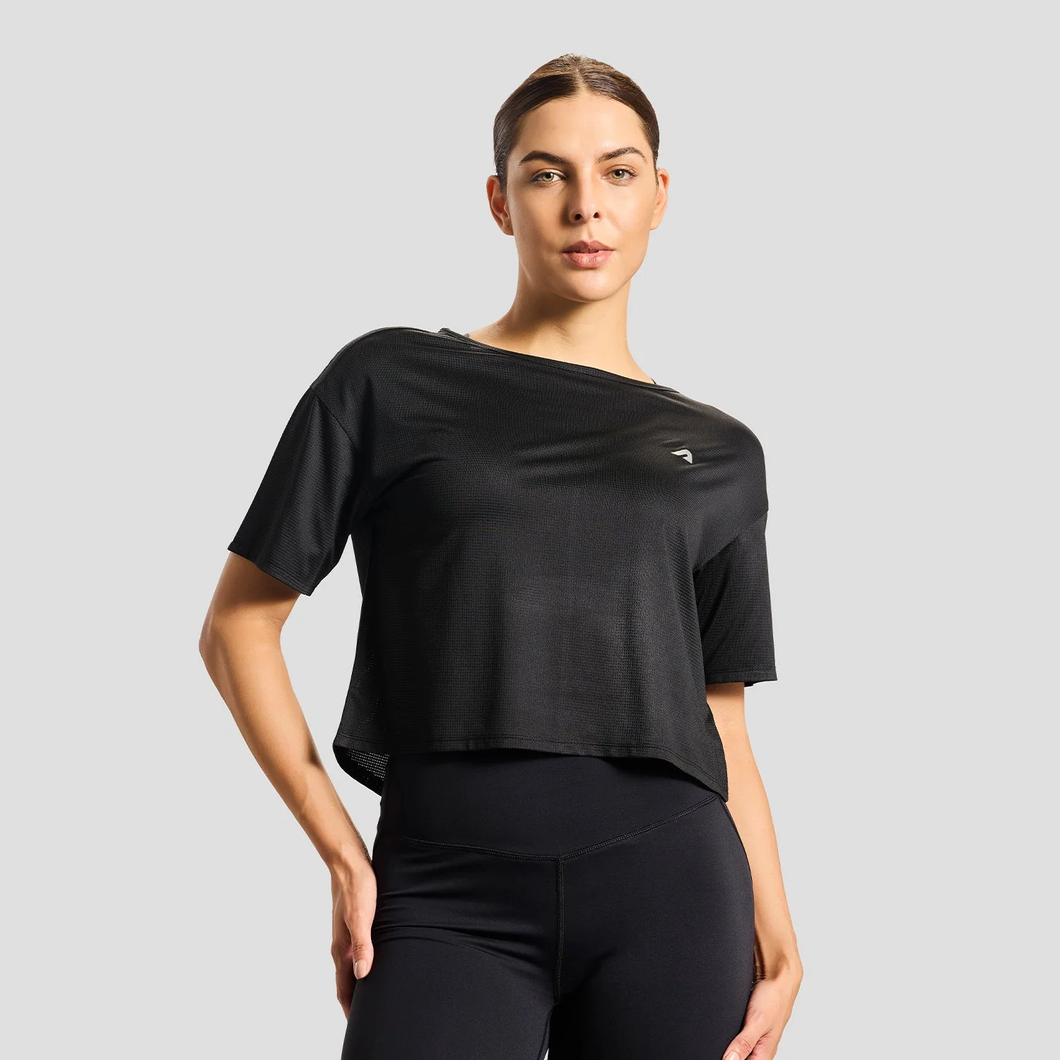 Intense Womens Cropped Tee - Black - Image 6