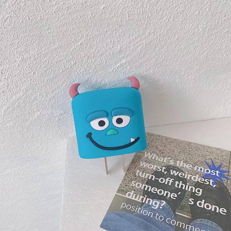 Iphone Charger Case Cover - Blue Monster - Without Wire Protector - Image 4