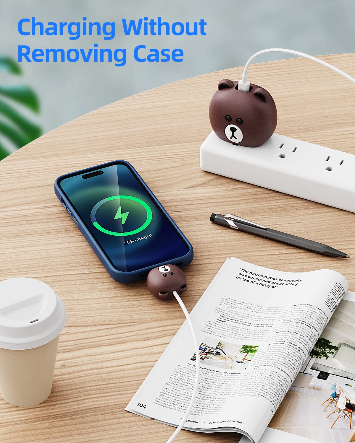 Iphone Charger Case Cover - Brown Panda - Image 15