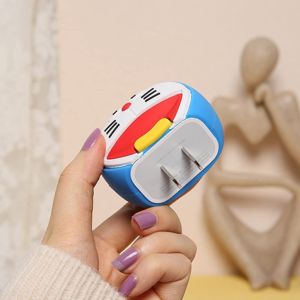 Iphone Charger Case Cover - Doraemon - 4 Piece Set (With Wire Protector) - Image 4