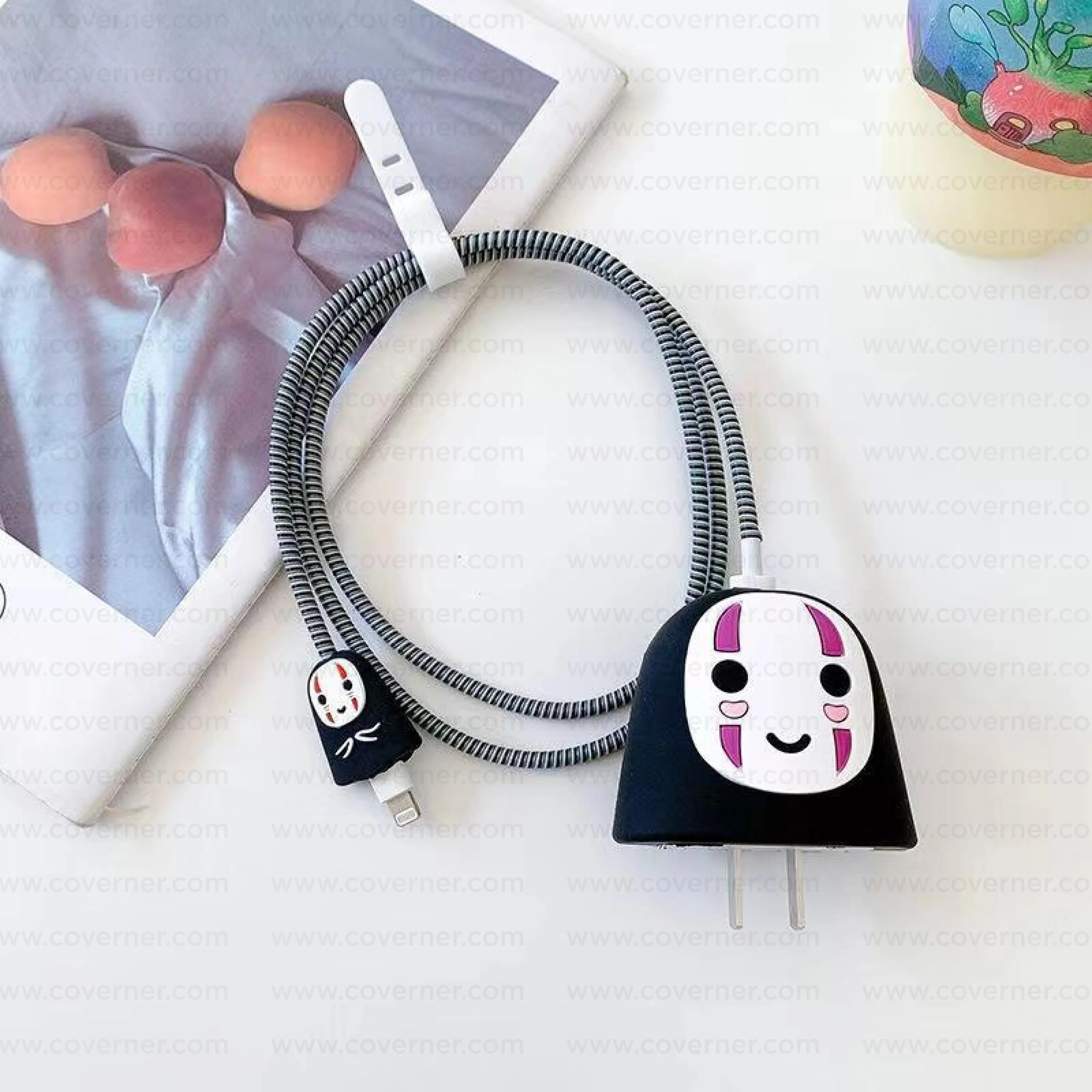 Iphone Charger Case Cover - Good Ghost - 4 Piece Set (With Wire Protector) - Image 2