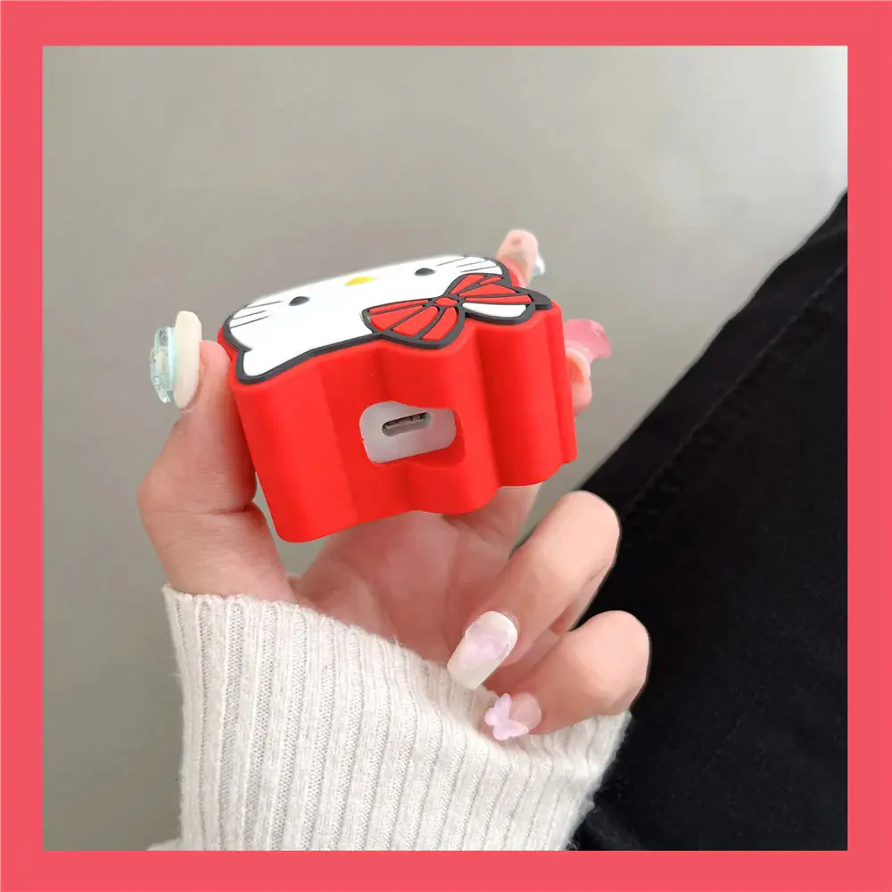 Iphone Charger Case Cover - Kitty Red - 4 Piece Set (With Wire Protector) - Image 10