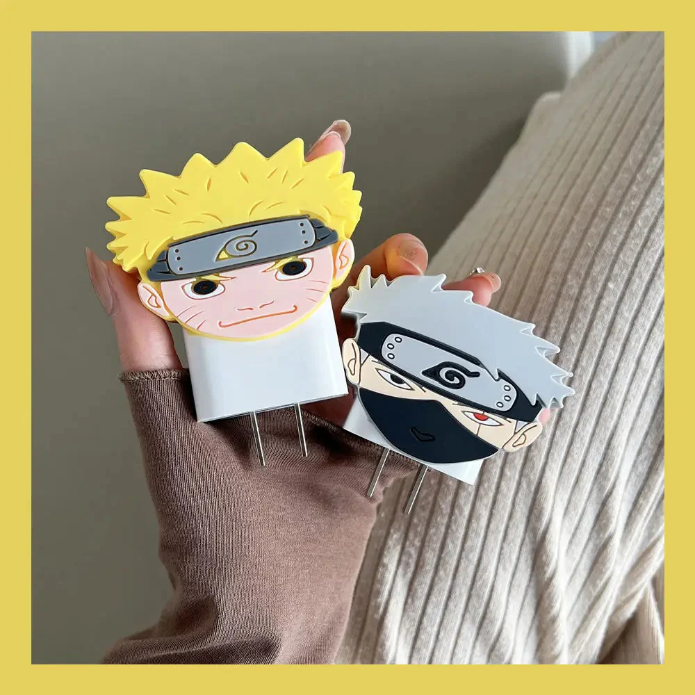 Iphone Charger Case Cover - Naruto & Kakashi - 4 Piece Set (With Wire Protector) - Image 5