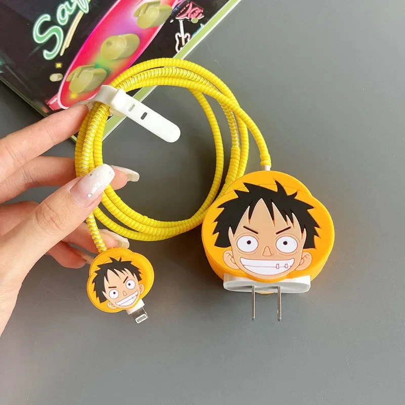 Iphone Charger Case Cover - One Piece Luffy - 4 Piece Set - Image 7