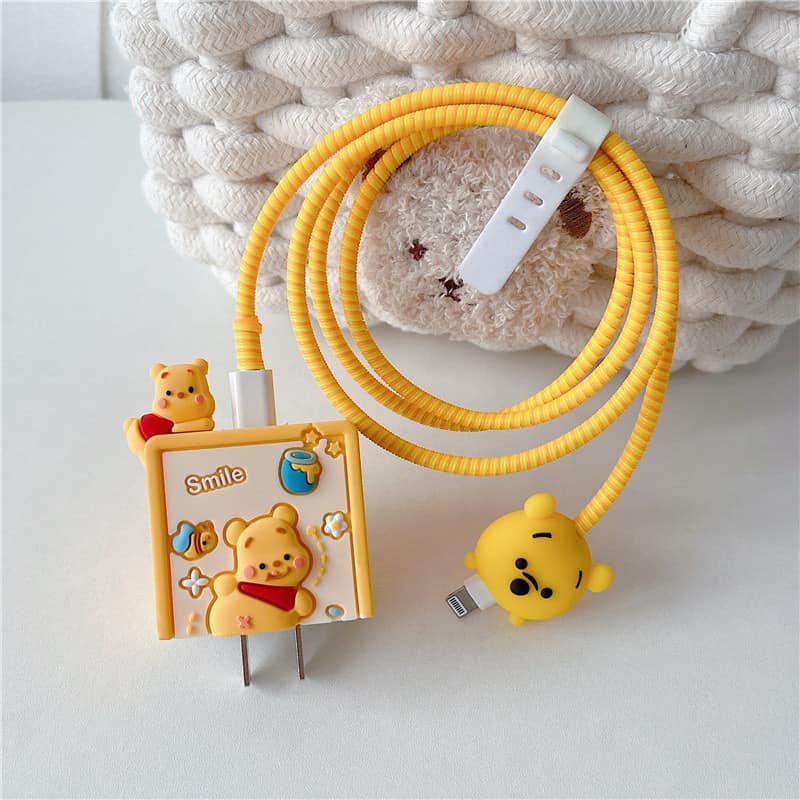 Iphone Charger Case Cover - Poo & Lotso - 4 Piece Set (With Wire Protector) - Image 2
