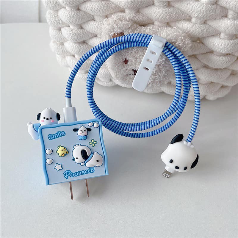 Iphone Charger Case Cover - Poo & Lotso - 4 Piece Set (With Wire Protector) - Image 3