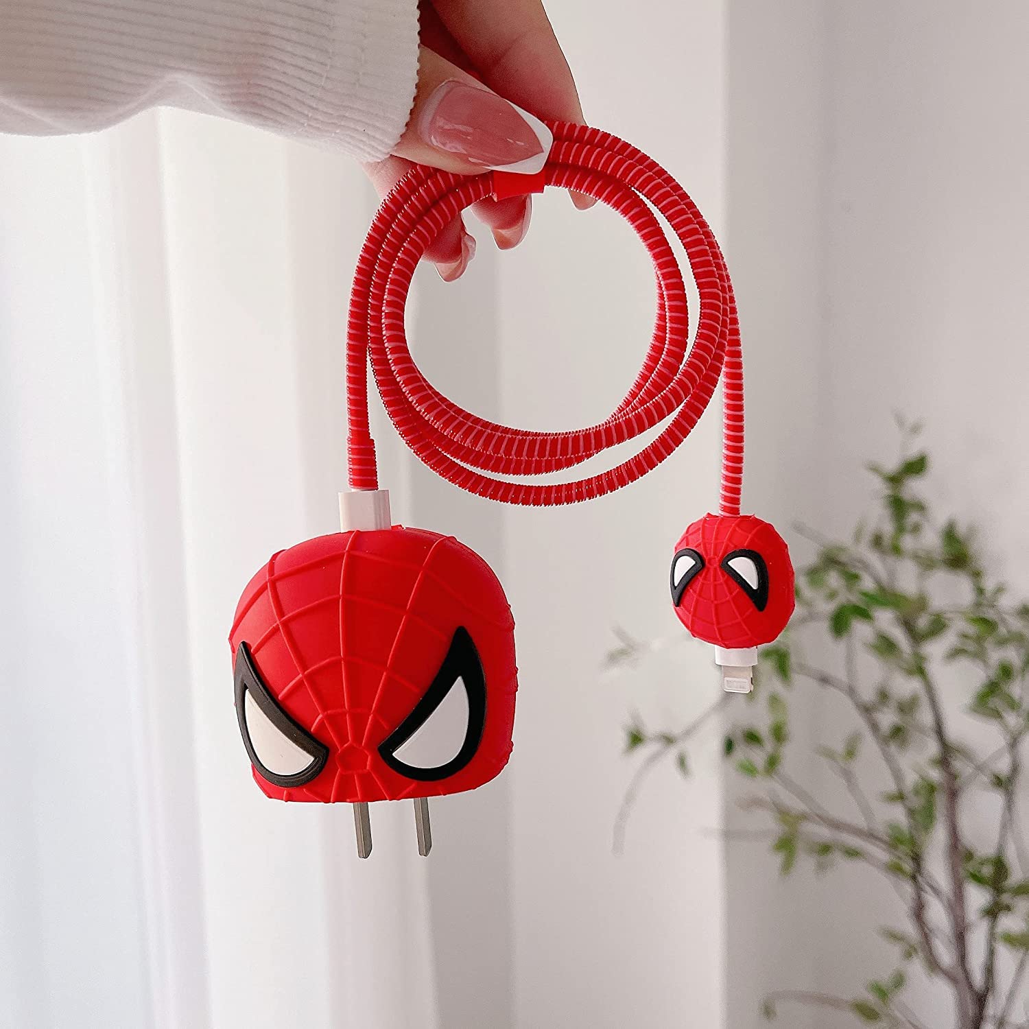 Iphone Charger Case Cover - Spiderman - 4 Piece Set (With Wire Protector) - Image 3