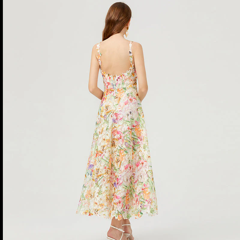 Iris Lace Embroidery Dress - Image 11