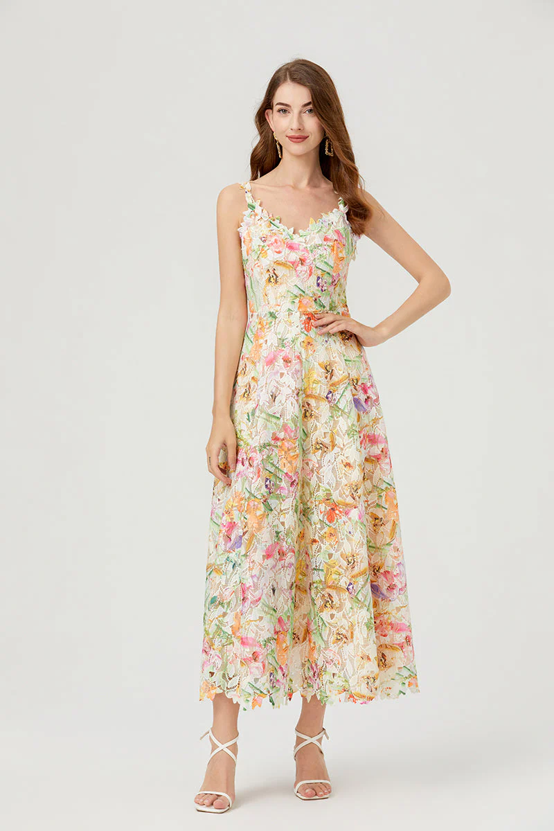 Iris Lace Embroidery Dress - Image 12