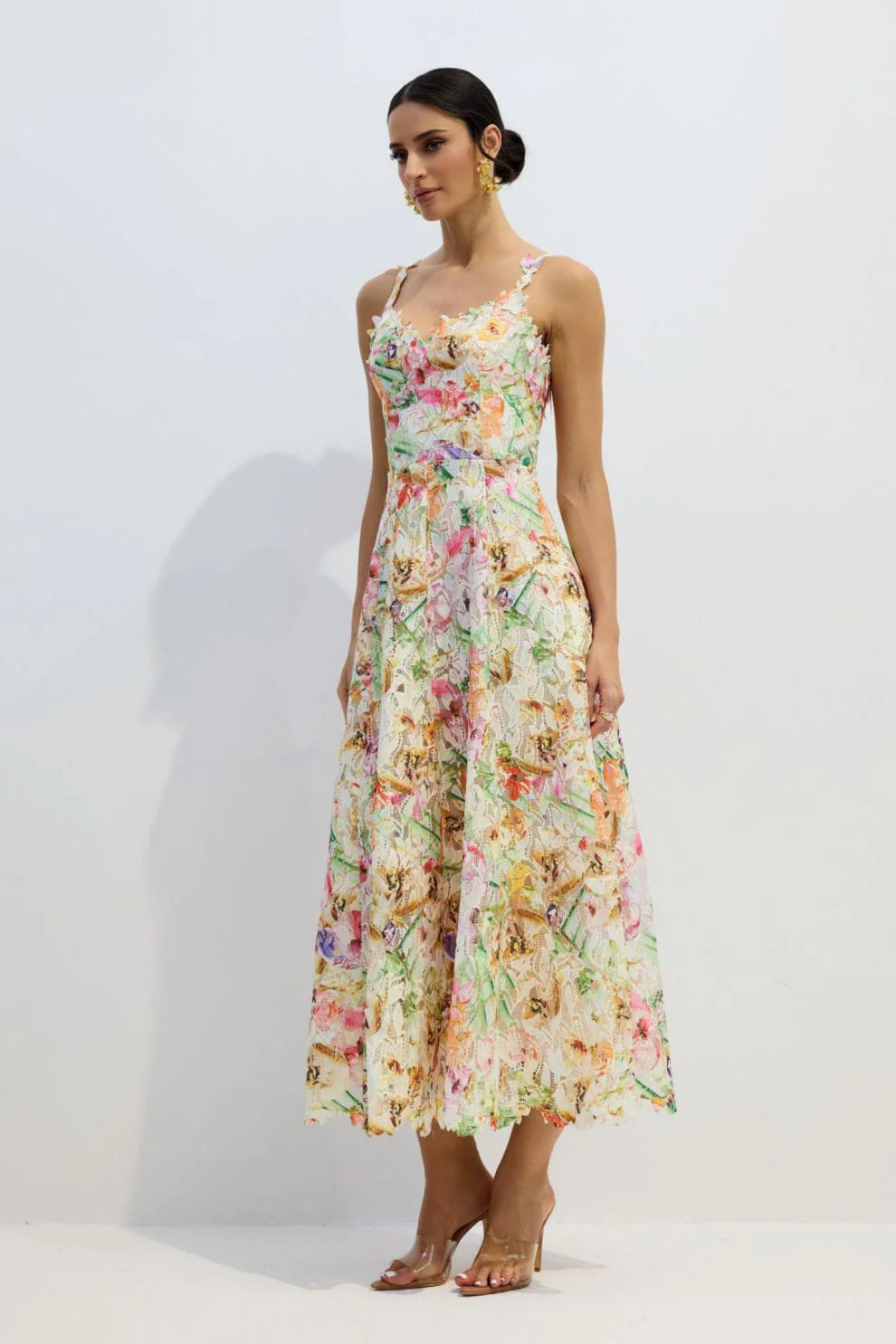 Iris Lace Embroidery Dress - Image 6