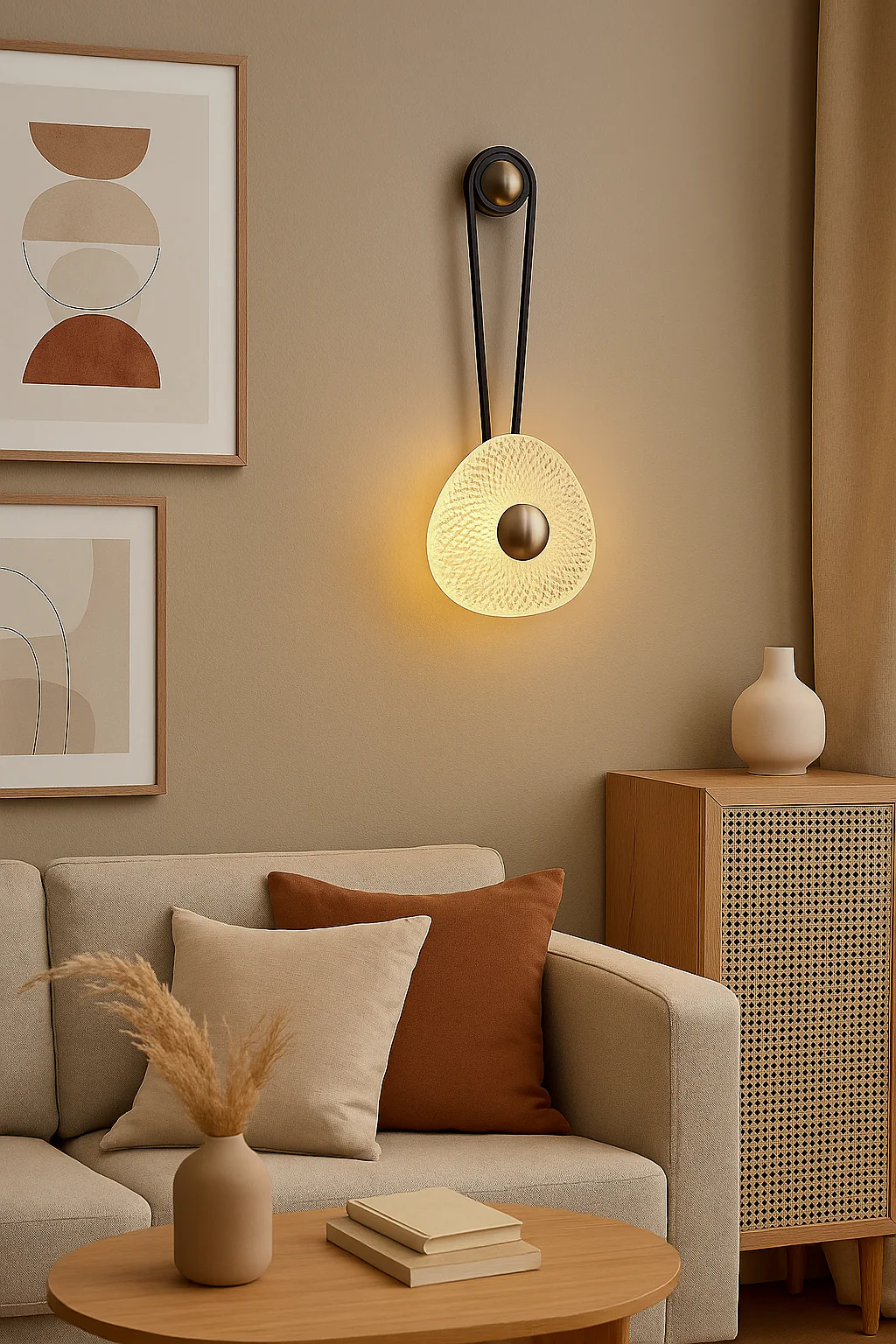 Iron Aluminum Round LED Wall Sconce Light B260-BK - Image 7