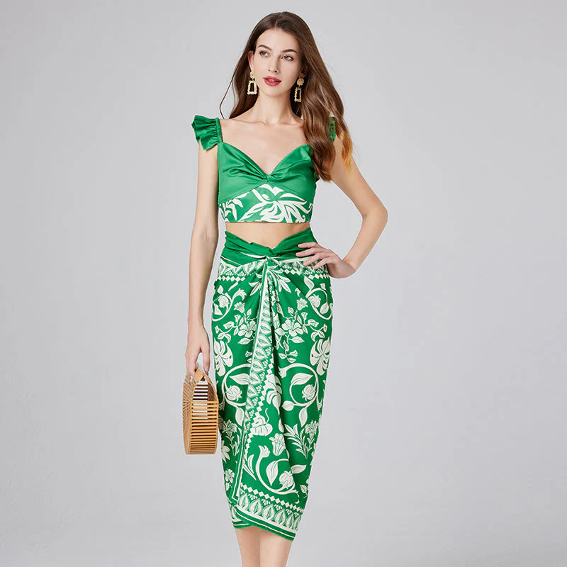 Itzel Printed Beach Cover Up Set - Image 3