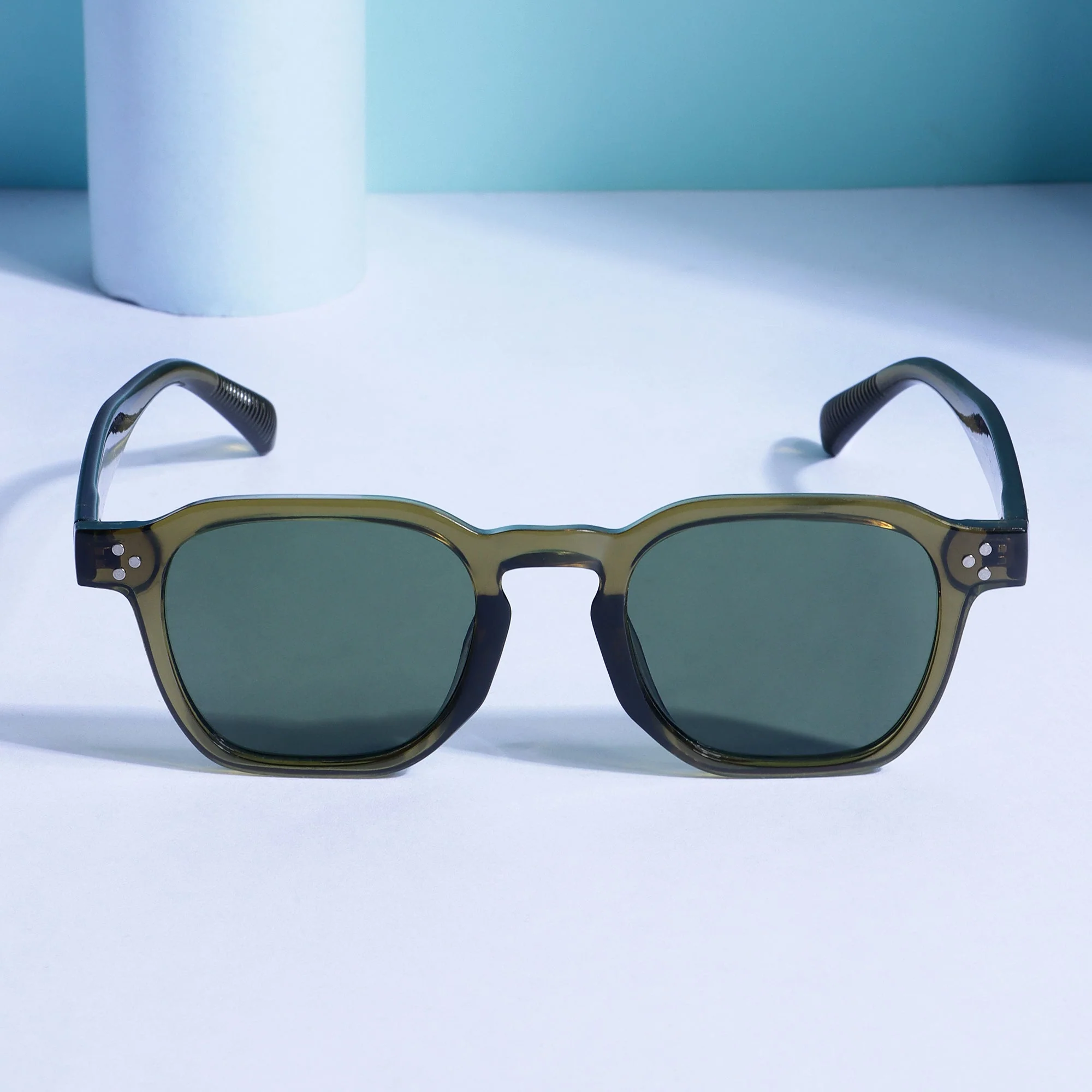 J-Bond Green Square Sunglasses - Image 2