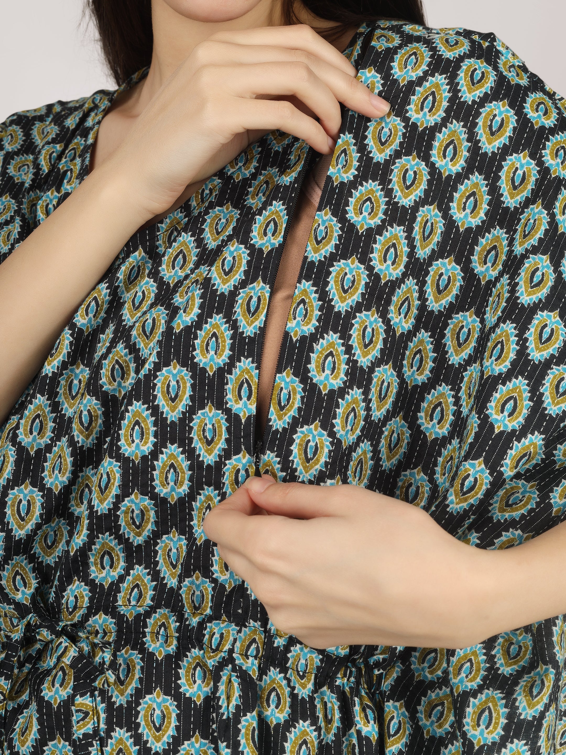 Jacha Bacha Black Kaftan Maternity Dress - Image 6