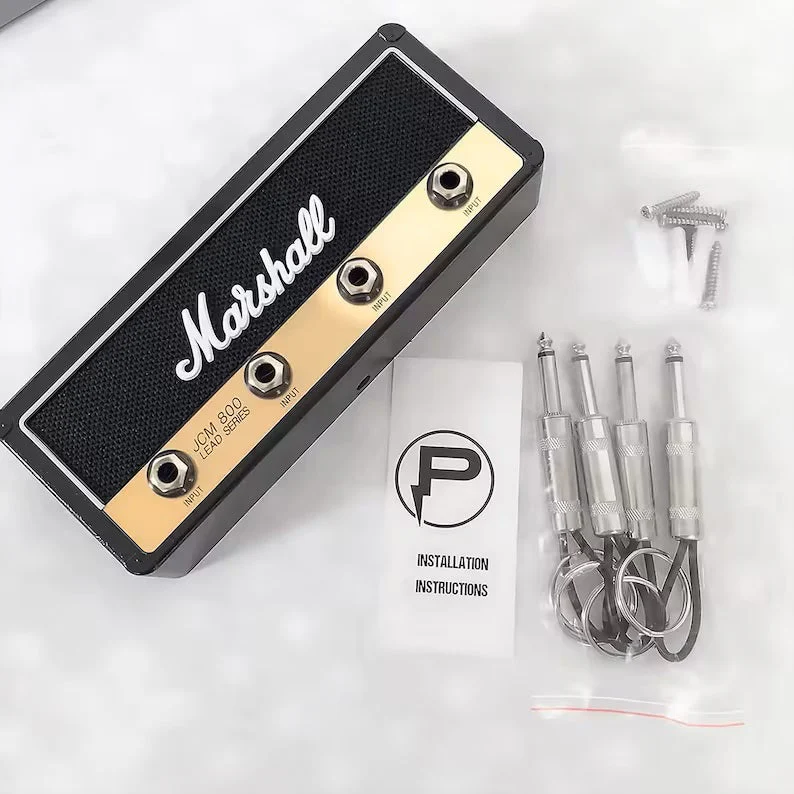 JackRack: Marshall-Style Wall Mounted Key Holder with 4 Guitar Amp Plug Keychains for Home & Studio Décor - Image 8