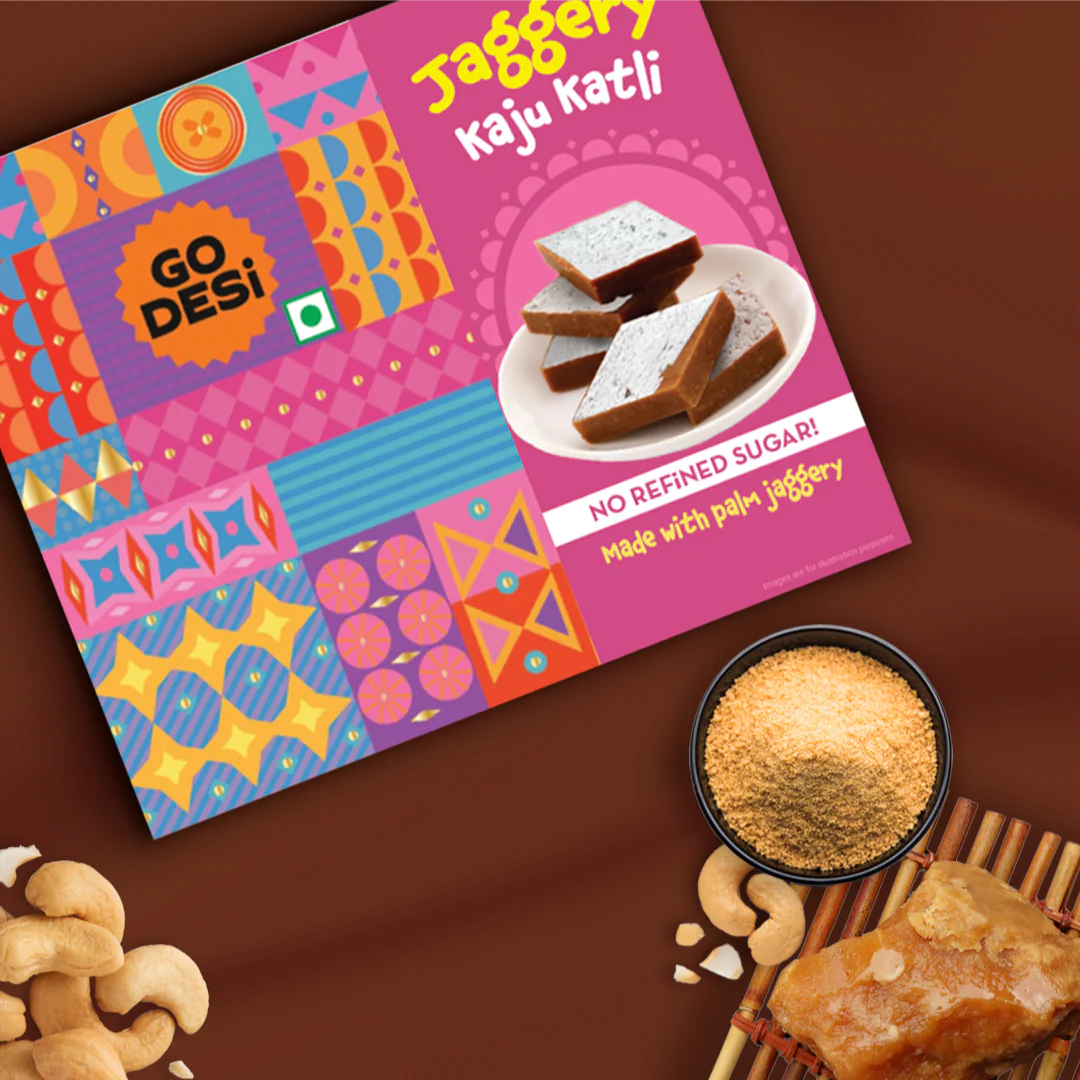 Jaggery Kaju Katli | Desi Meetha | Classic Sweets | Rich Indian Mithai - 200g - Image 3