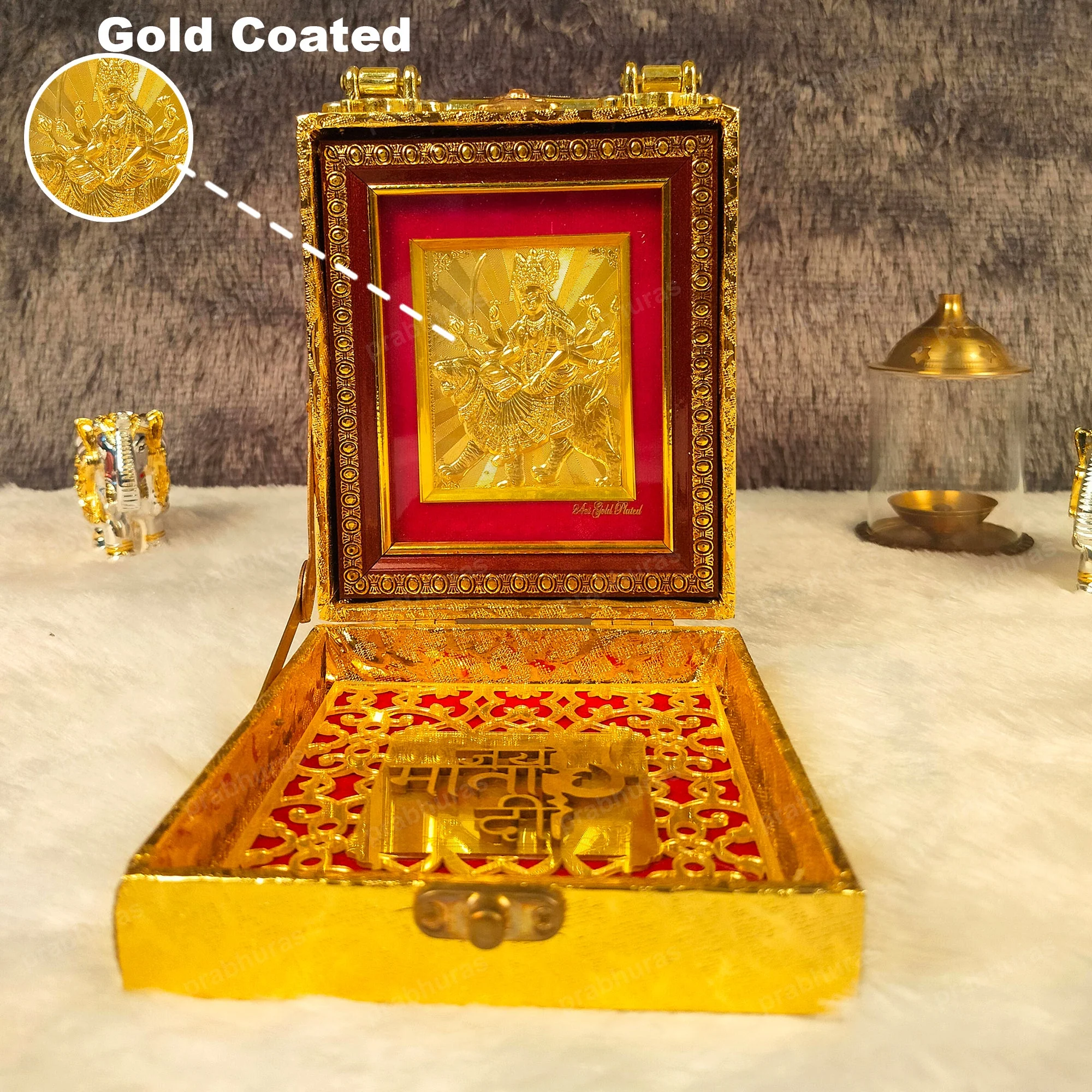 Jai Mata Di With Attachi Gift Box Gold Coated - Image 6