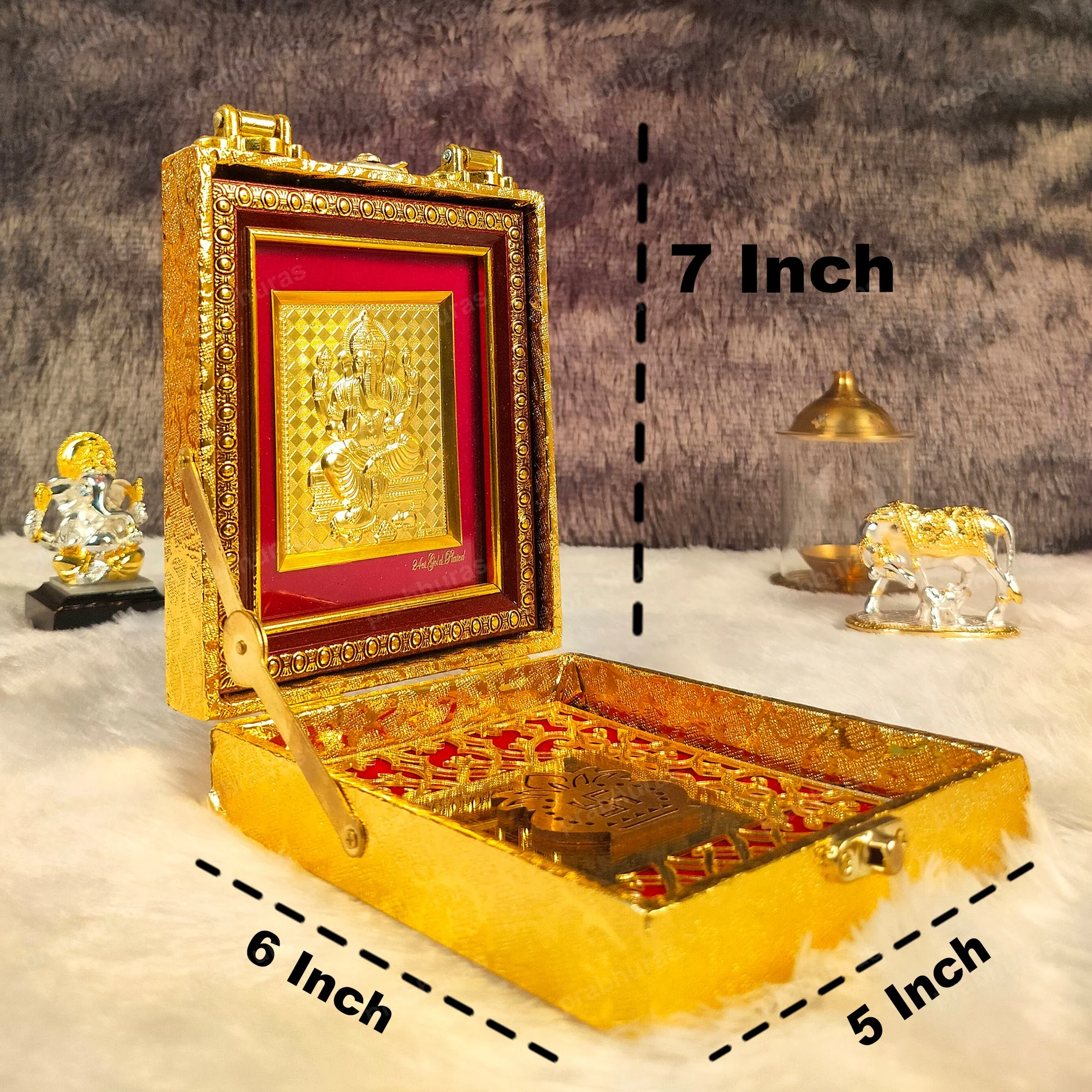 Jai Mata Di With Attachi Gift Box Gold Coated - Image 8