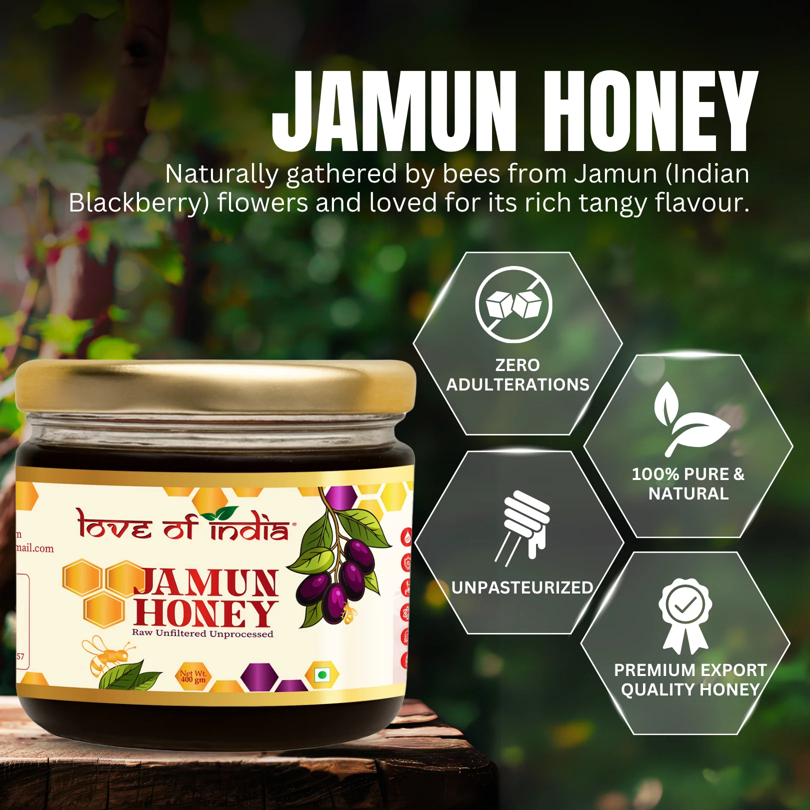 Jamun Honey 400g | 100% Pure – Supports Blood Sugar Balance - Image 3