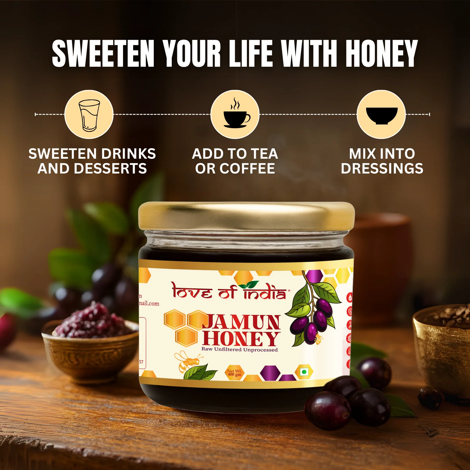 Jamun Honey 400g | 100% Pure – Supports Blood Sugar Balance - Image 4