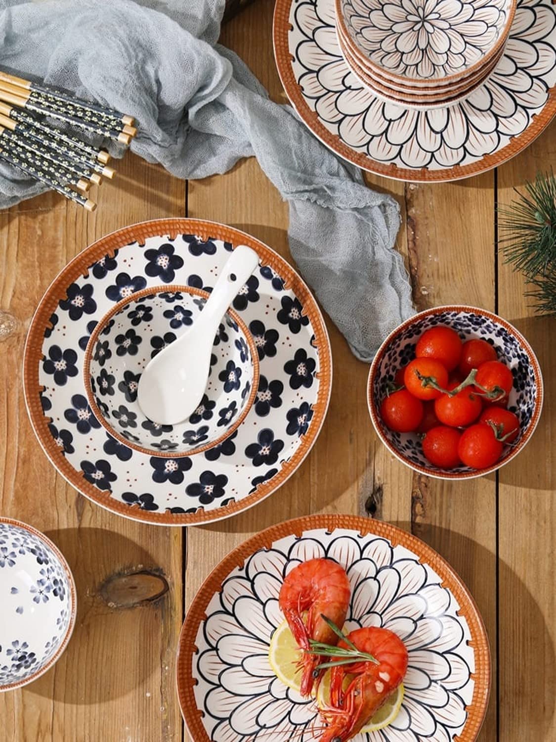 Japanese style Ceramic Rice Bowl set - Image 6