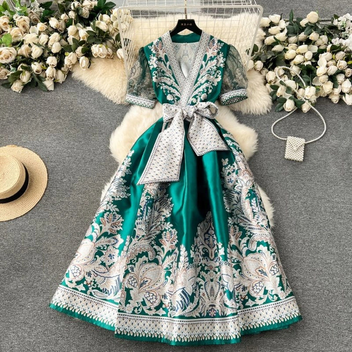 Jaquared Bow Dress - Image 6
