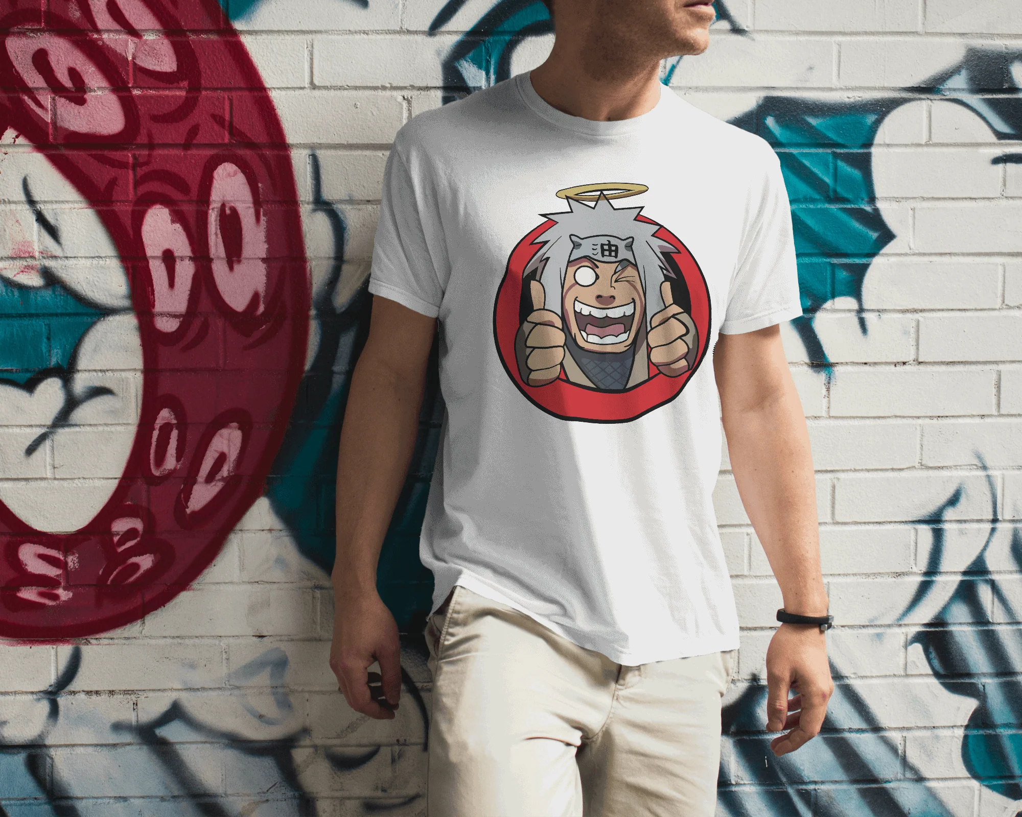 Jiraiya "Pervy Sage" Thumbs Up Anime T-Shirt - Image 4