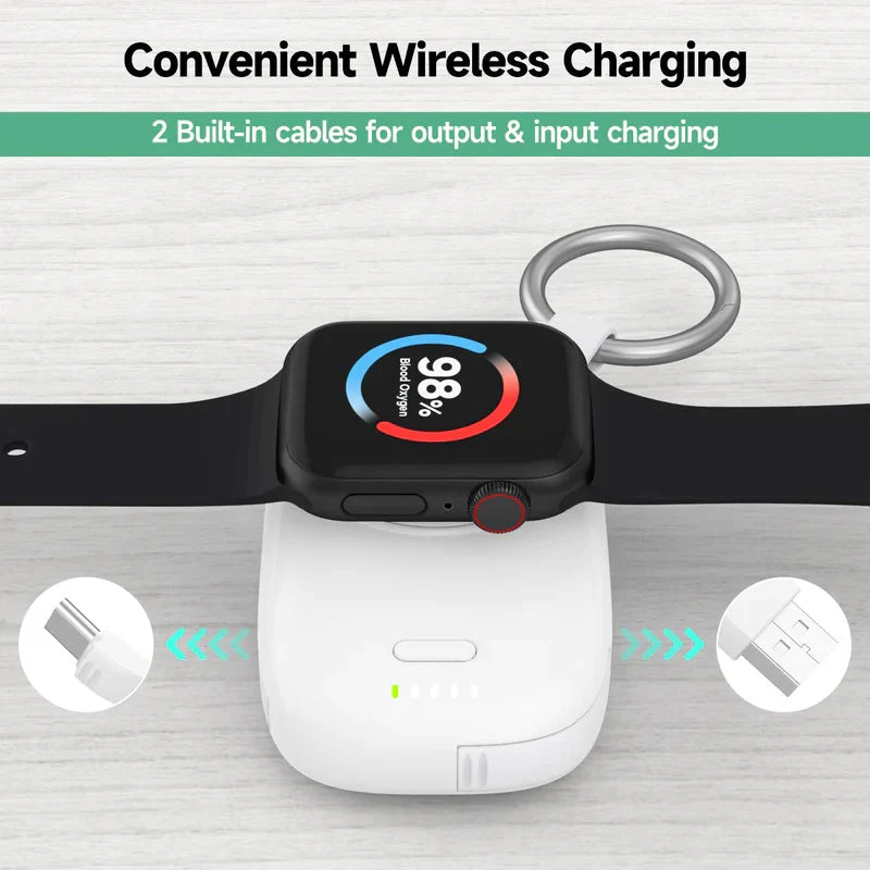 JUICE Watch 1200mAh Portable Power Bank Apple iWatch Charger | Magnetic Wireless Charger with High-Speed Charging & LED Indicator Lights - Image 5
