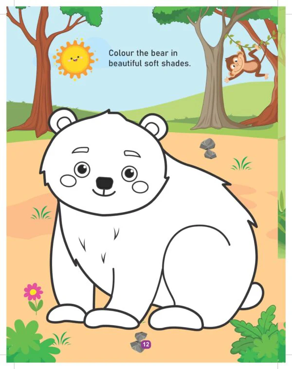 Jungle Activity and Colouring Book- Die Cut Animal Shaped Book - Image 8