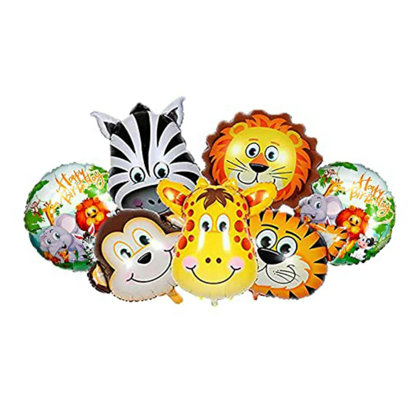 Jungle Animal Safari Themed Balloon Garland Kit Of 22pcs (Multicolor) For Jungle - Image 2
