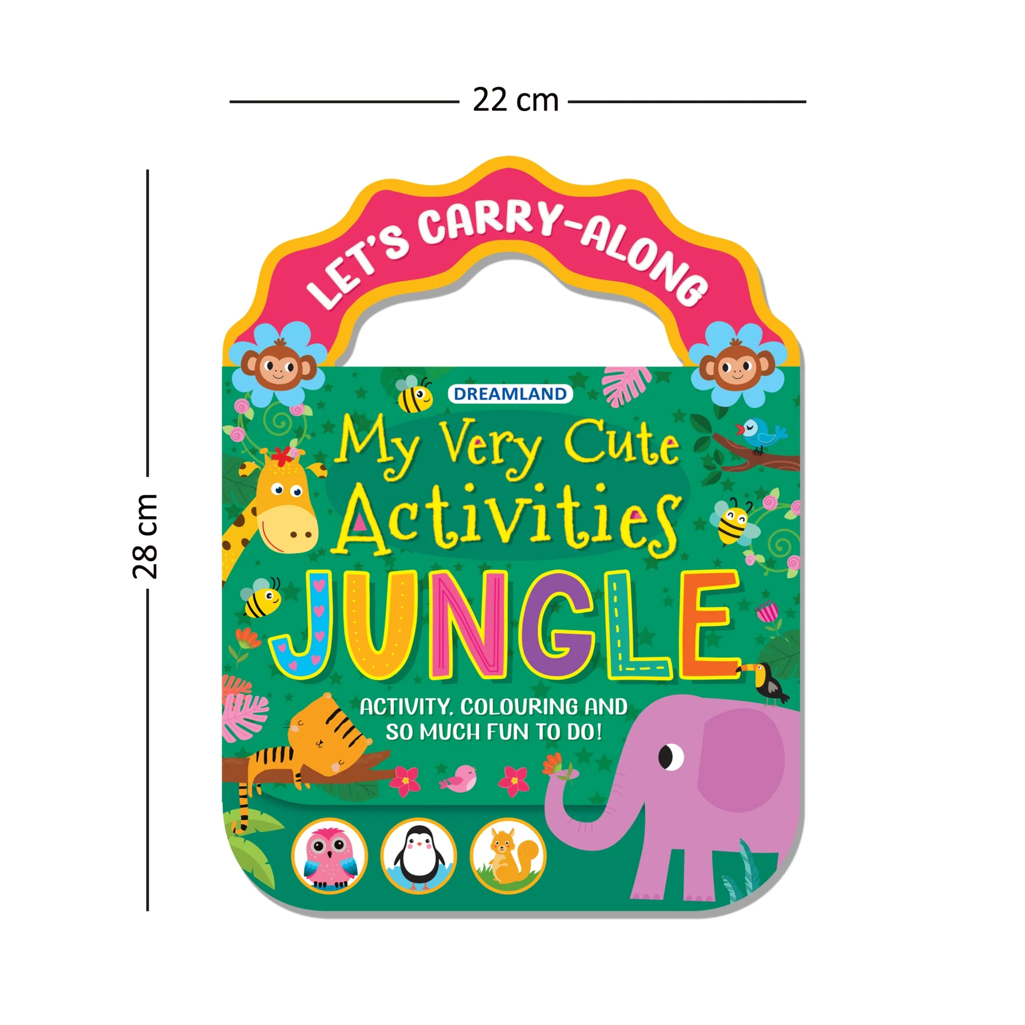 Jungle- Let's Carry-Along Activity, Colouring Book for Kids Age 3 -8 years (My Very Cute Activities Series) - Image 3