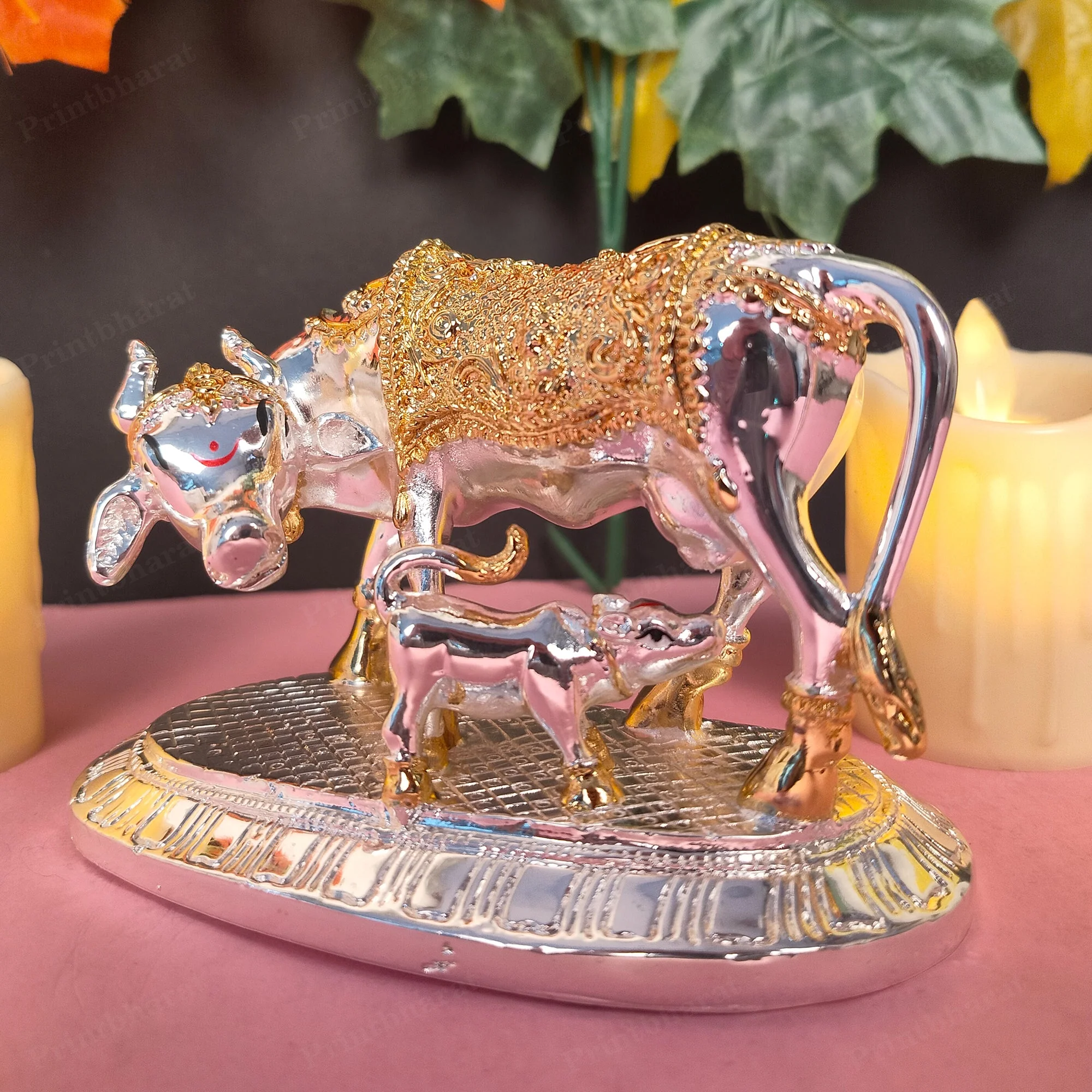Kamdhenu Cow with Calf Vastu, Vastu Items for Home for Good Luck - Offers Wealth, Prosperity, Health, Peace - Image 5