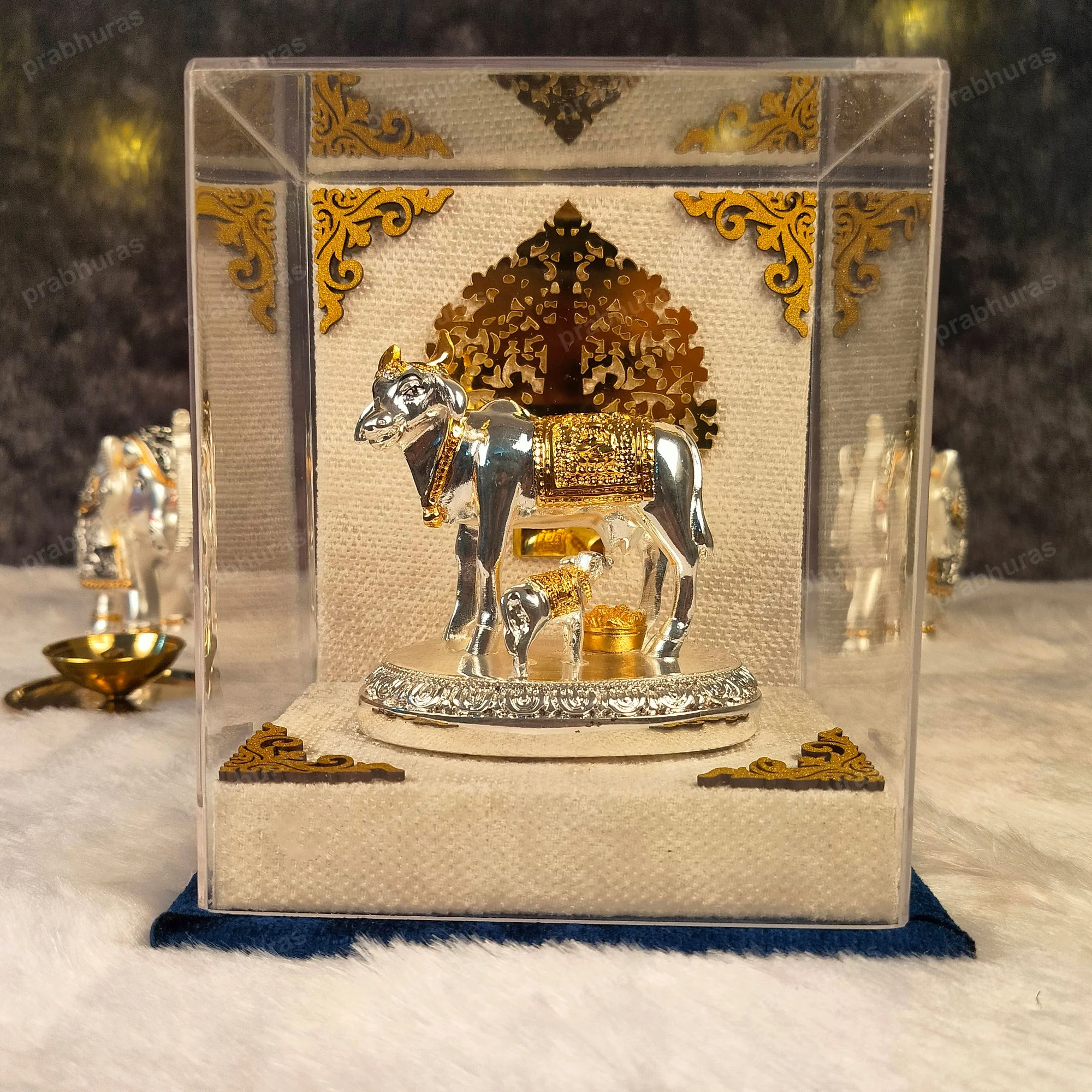 Kamdhenu Cow with Vastu Calf , Vastu Items for Home for Good Luck - Offers Wealth, Prosperity, Health, Peace - Image 12