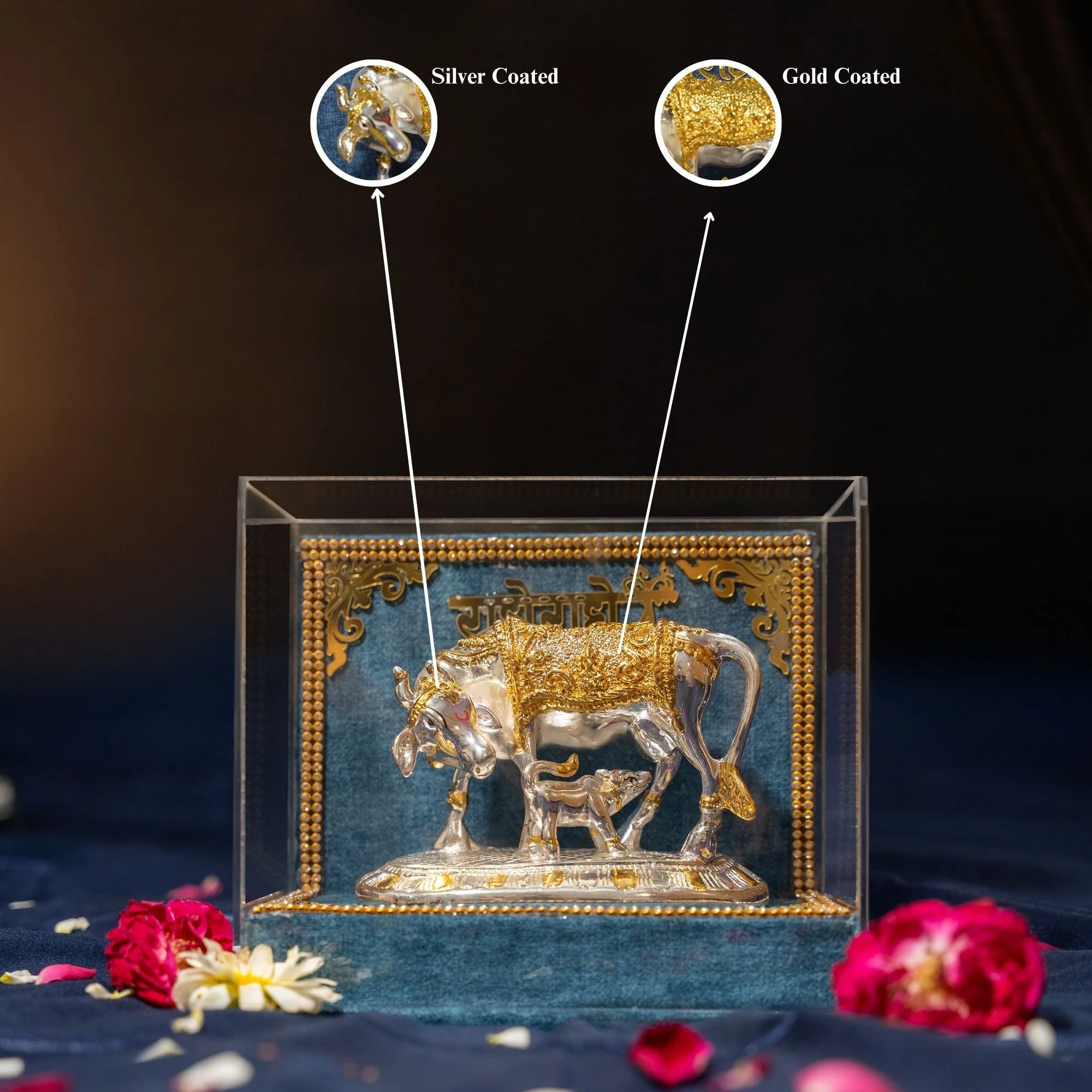 Kamdhenu Cow with Vastu Calf , Vastu Items for Home for Good Luck - Offers Wealth, Prosperity, Health, Peace - Image 6
